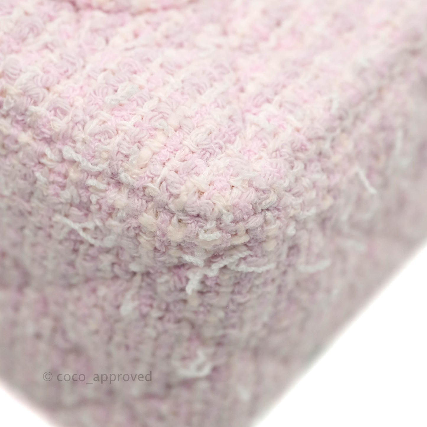 Chanel Quilted Mini Rectangular Flap Pink Tweed Gold Hardware