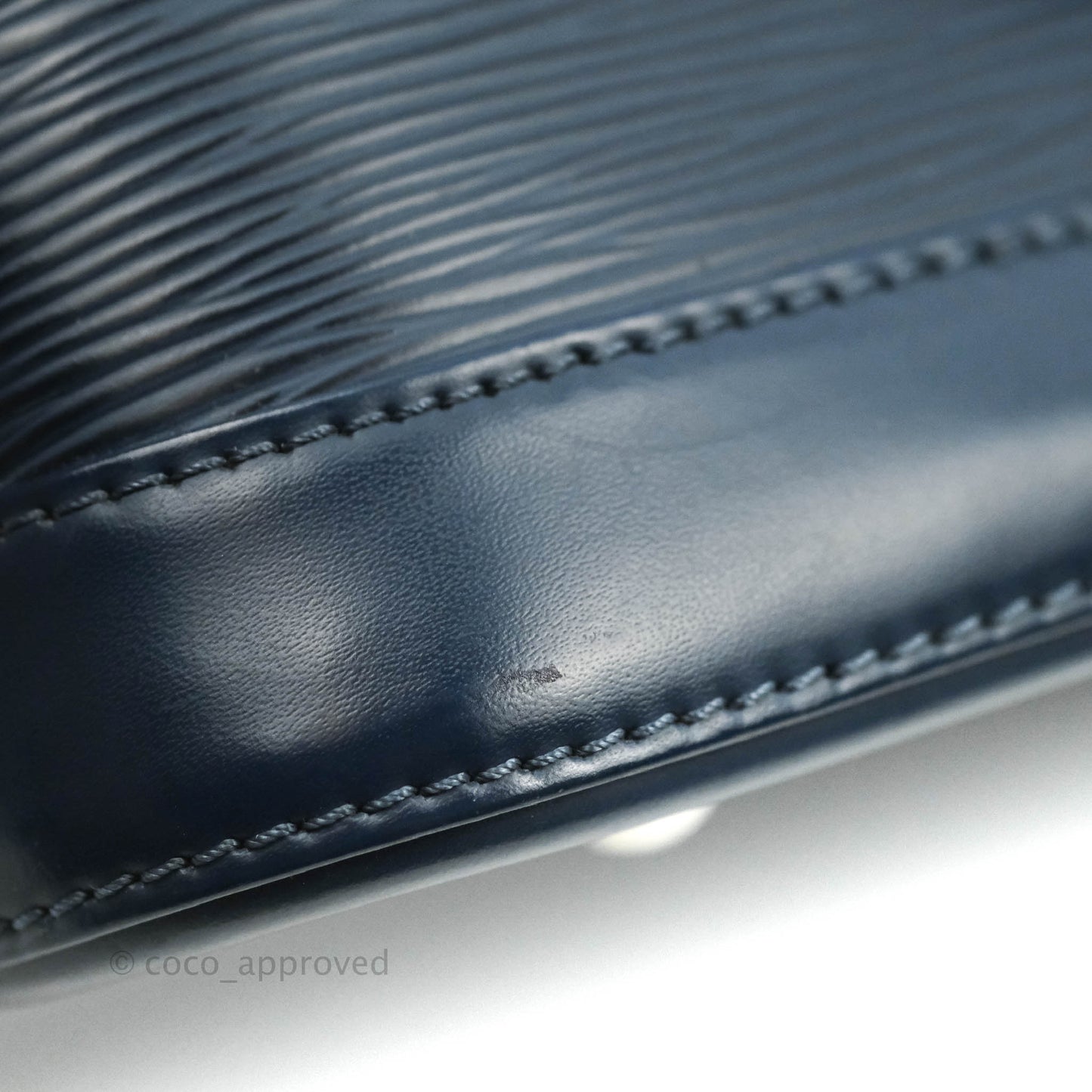 Louis Vuitton Epi Alma BB Navy Silver Hardware