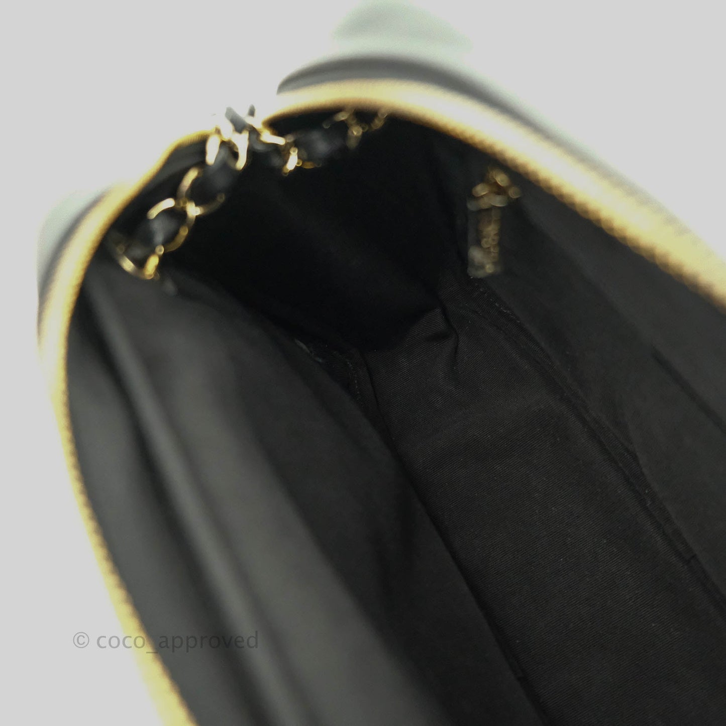 Chanel Daily Chevron Camera Case Black Calfskin Gold Hardware