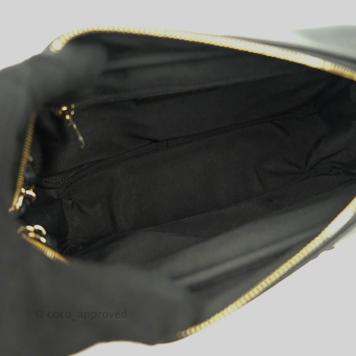 Chanel Daily Chevron Camera Case Black Calfskin Gold Hardware