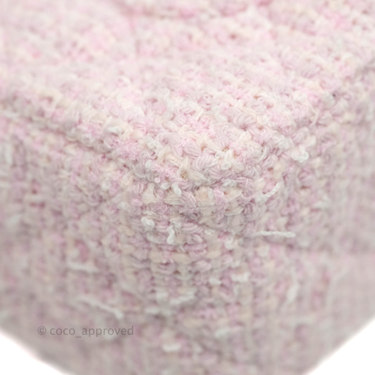 Chanel Quilted Mini Rectangular Flap Pink Tweed Gold Hardware