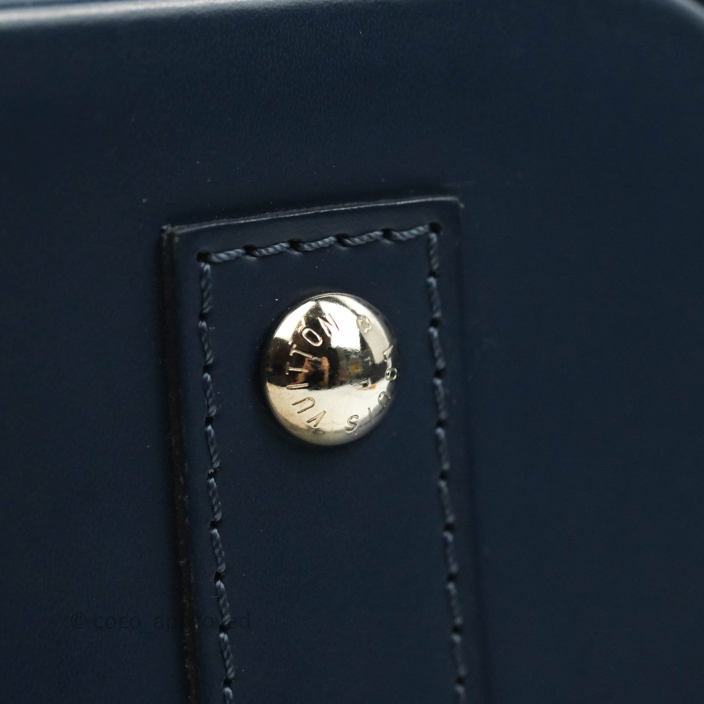 Louis Vuitton Epi Alma BB Navy Silver Hardware