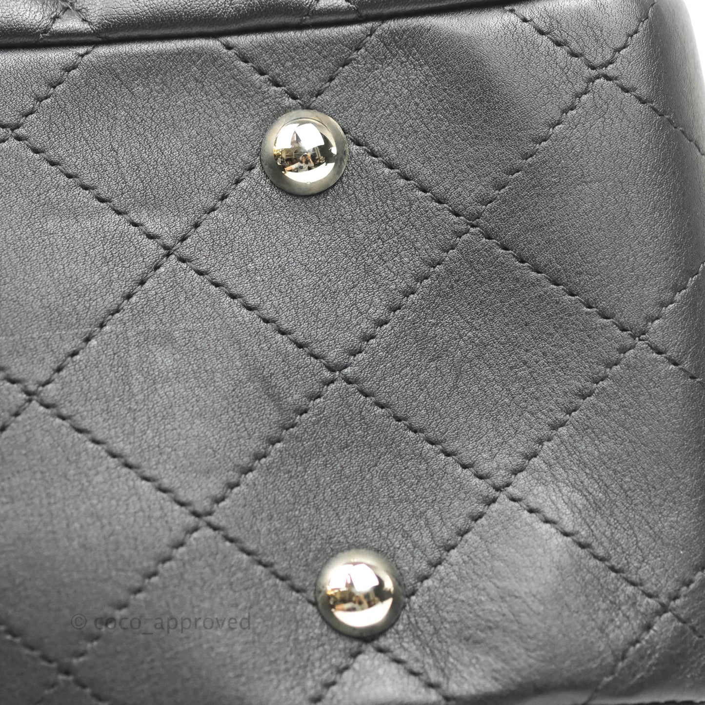 Chanel Quilted Timeless Tote Black Calfskin Silver Hardware