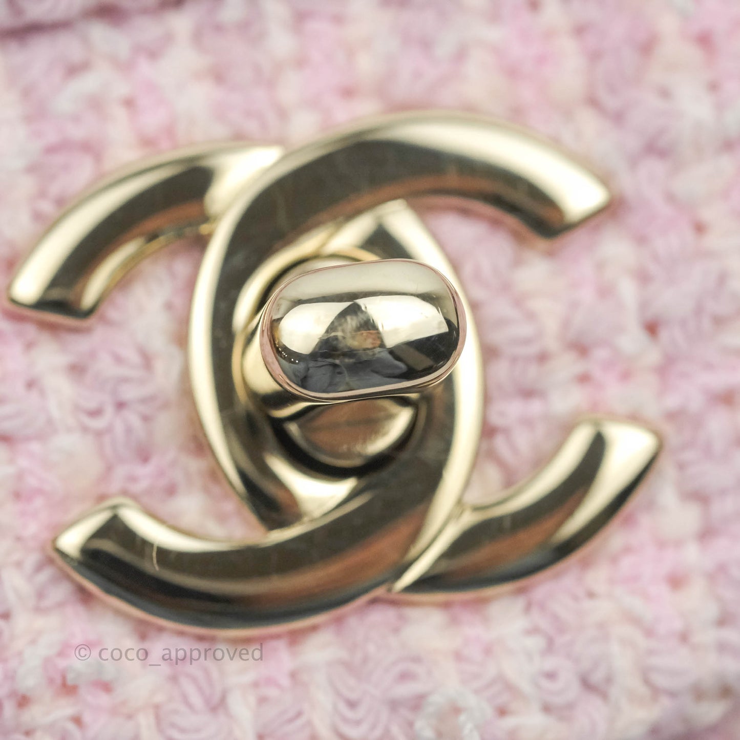 Chanel Quilted Mini Rectangular Flap Pink Tweed Gold Hardware