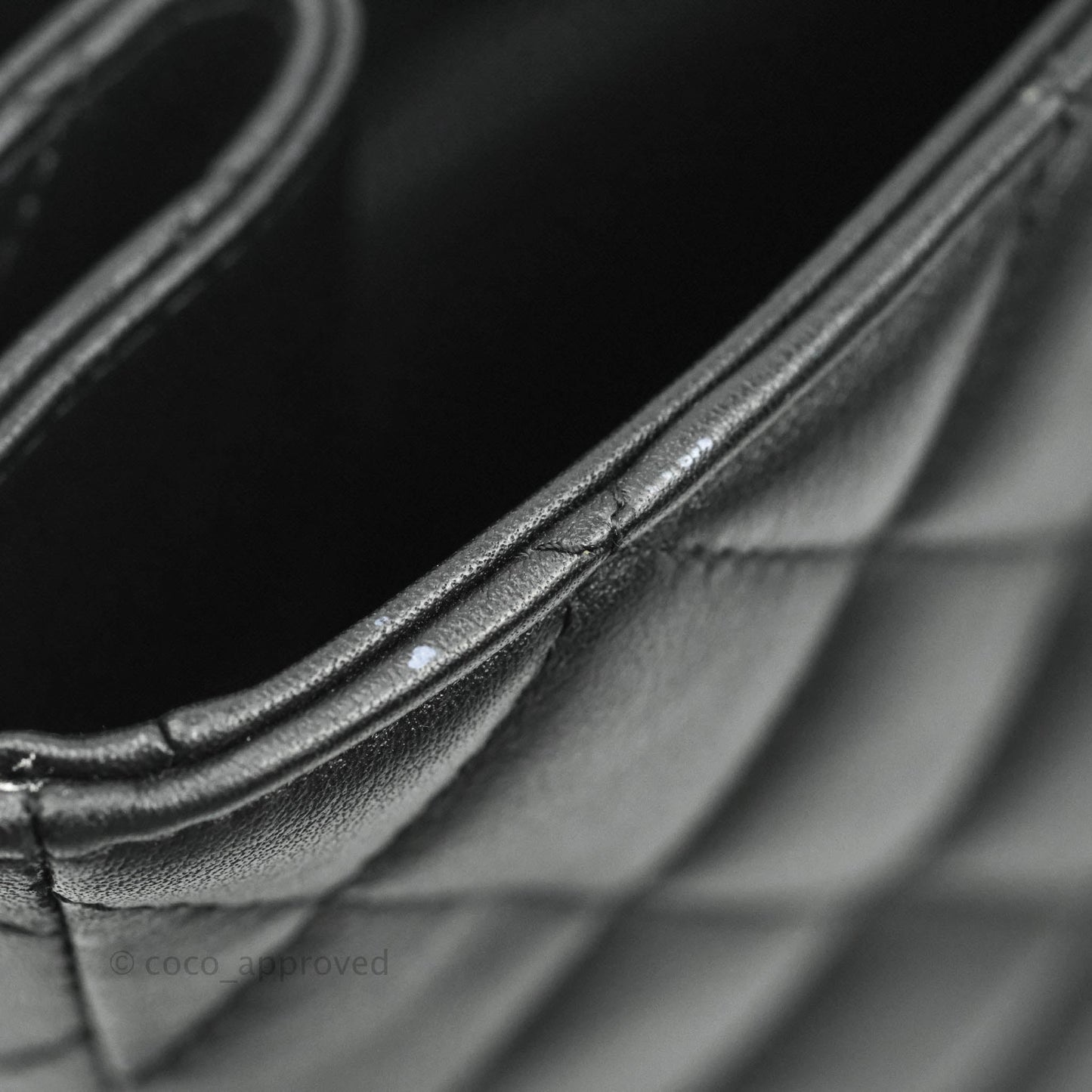 Chanel Quilted Timeless Tote Black Calfskin Silver Hardware