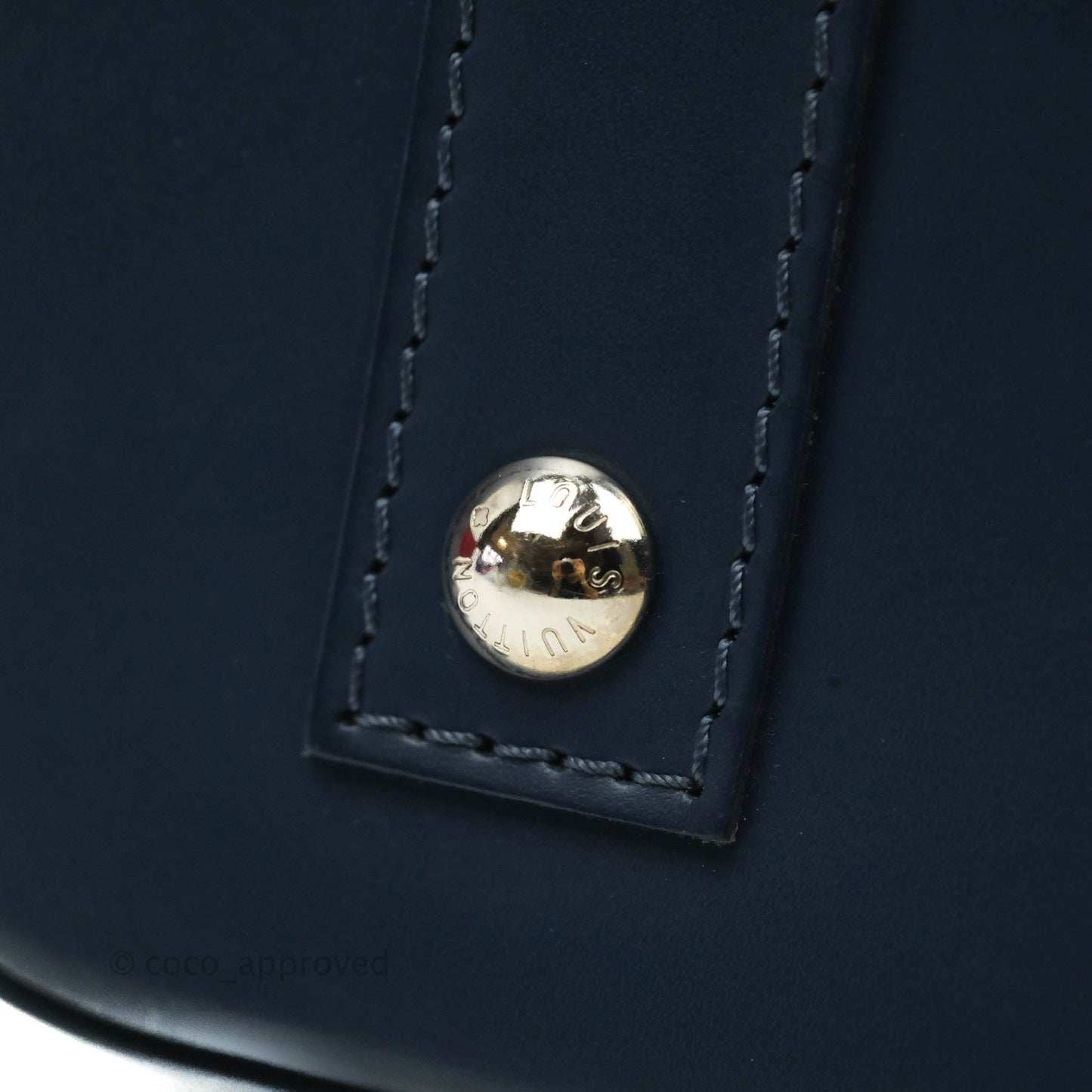 Louis Vuitton Epi Alma BB Navy Silver Hardware