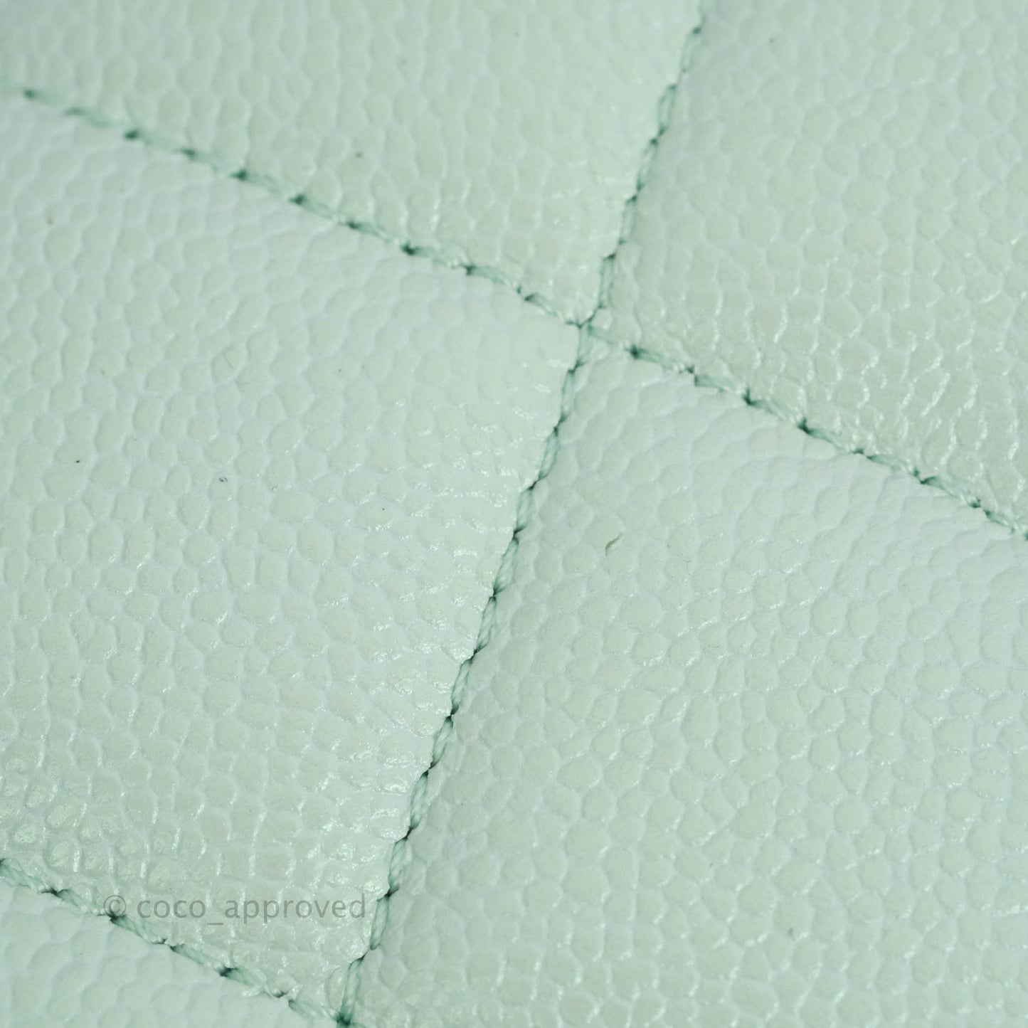 Chanel Quilted My Perfect Mini Iridescent Mint Green Caviar Aged Gold Hardware 21K