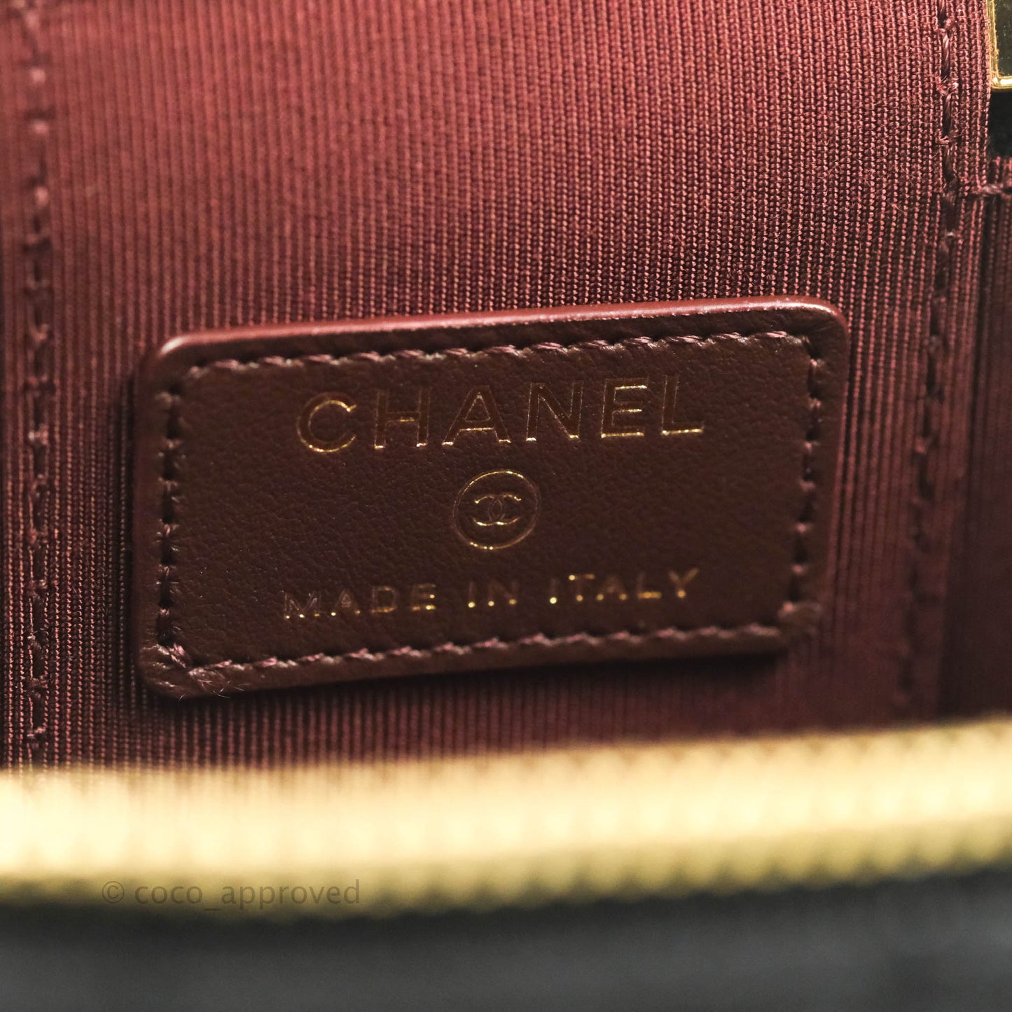 Chanel Classic Mini Vanity With Chain Black Caviar Gold Hardware