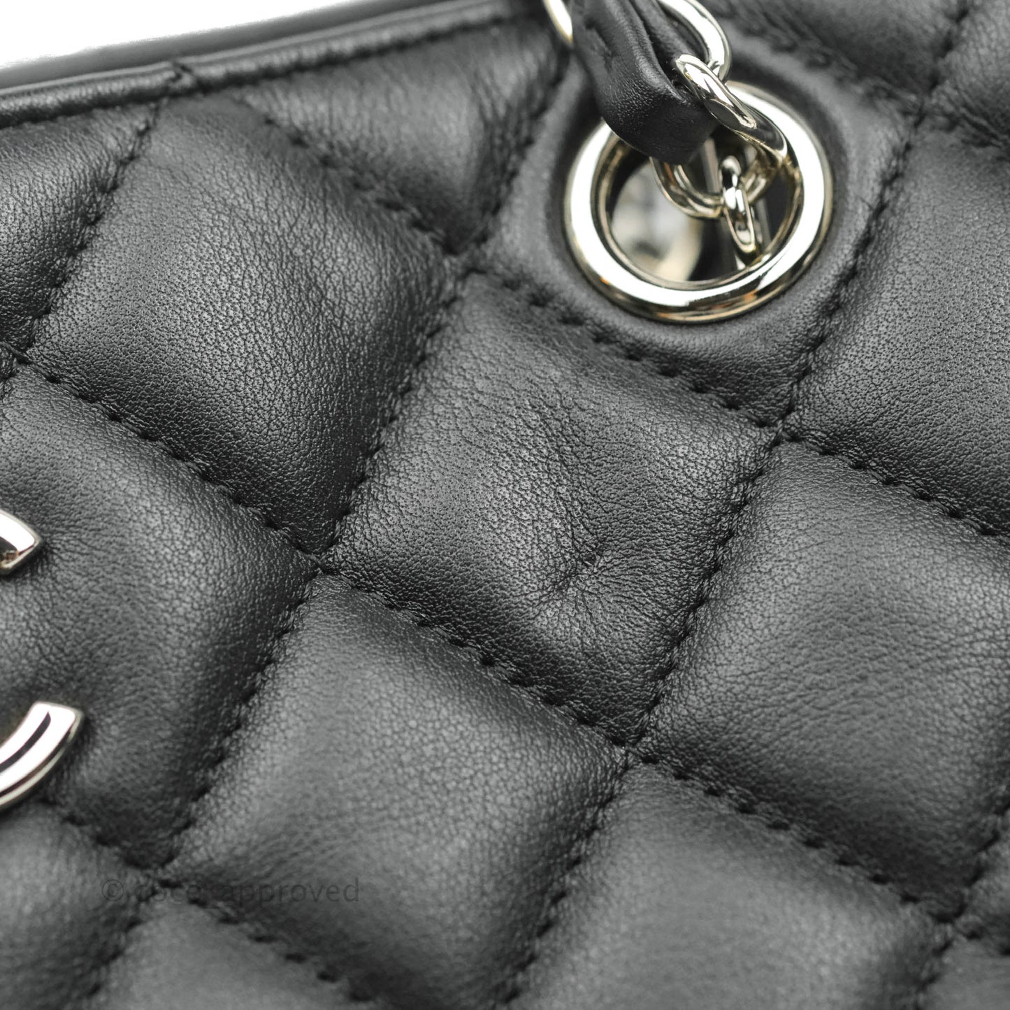 Chanel Quilted Timeless Tote Black Calfskin Silver Hardware