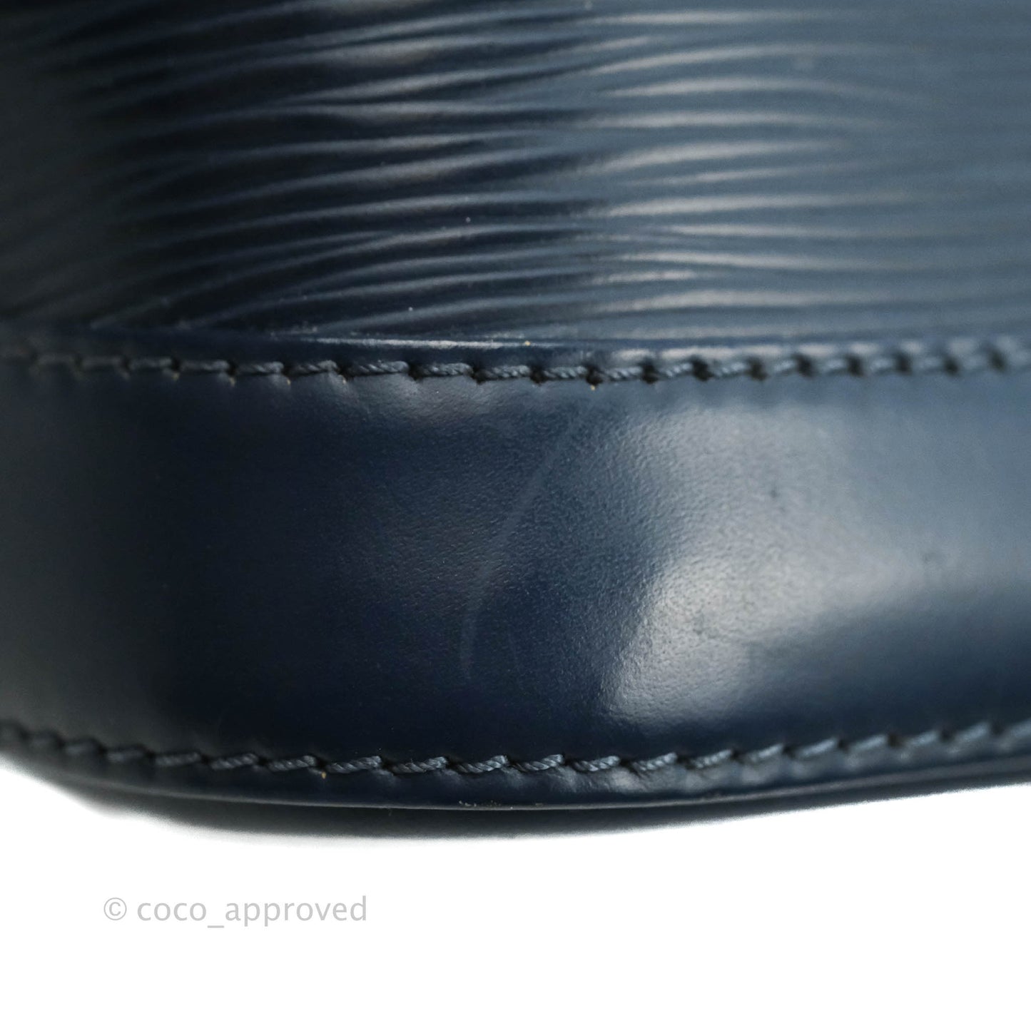 Louis Vuitton Epi Alma BB Navy Silver Hardware