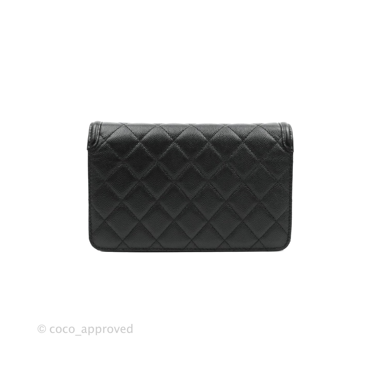Chanel Filigree Wallet on Chain WOC Black Caviar Gold Hardware