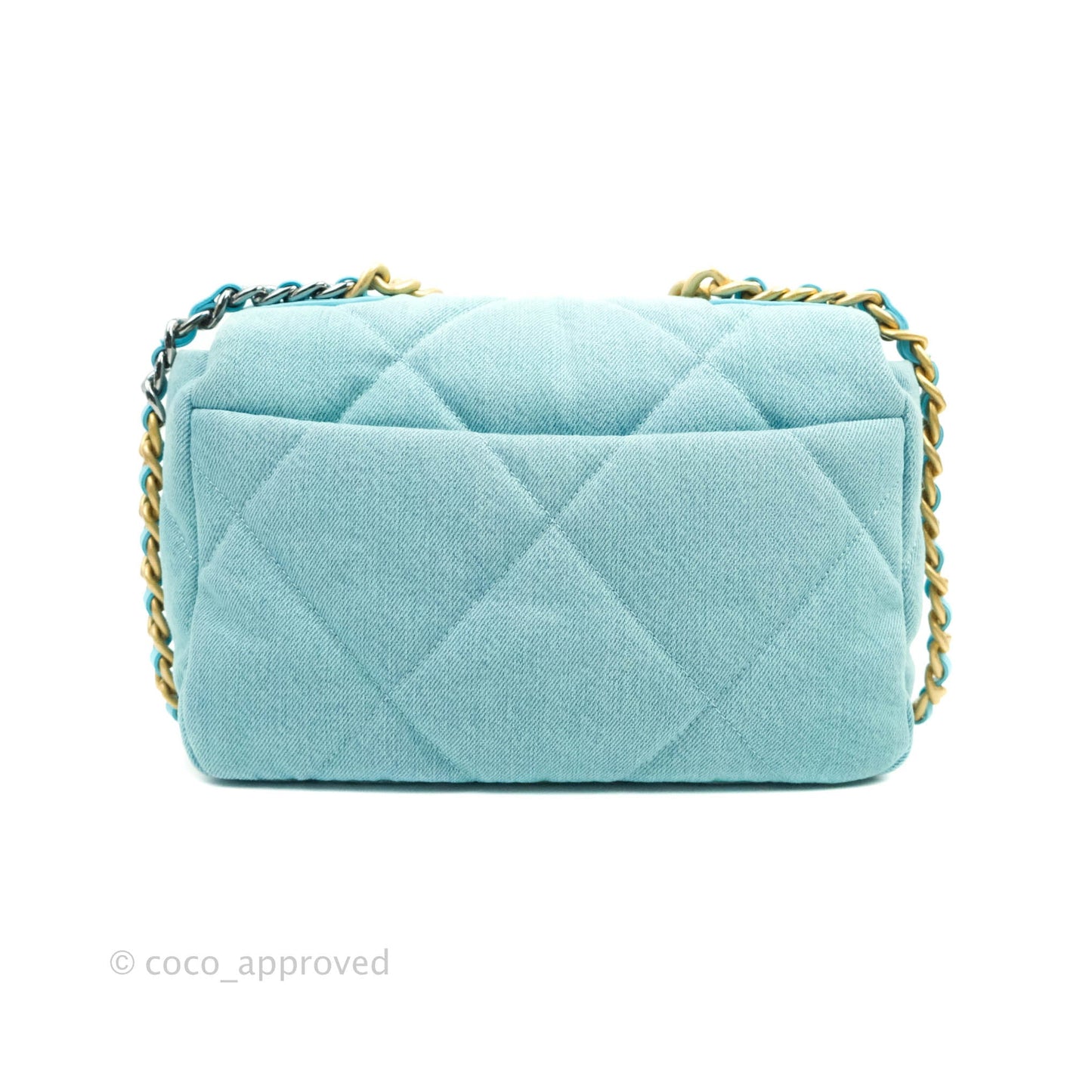 Chanel 19 Small Blue Denim Mixed Hardware