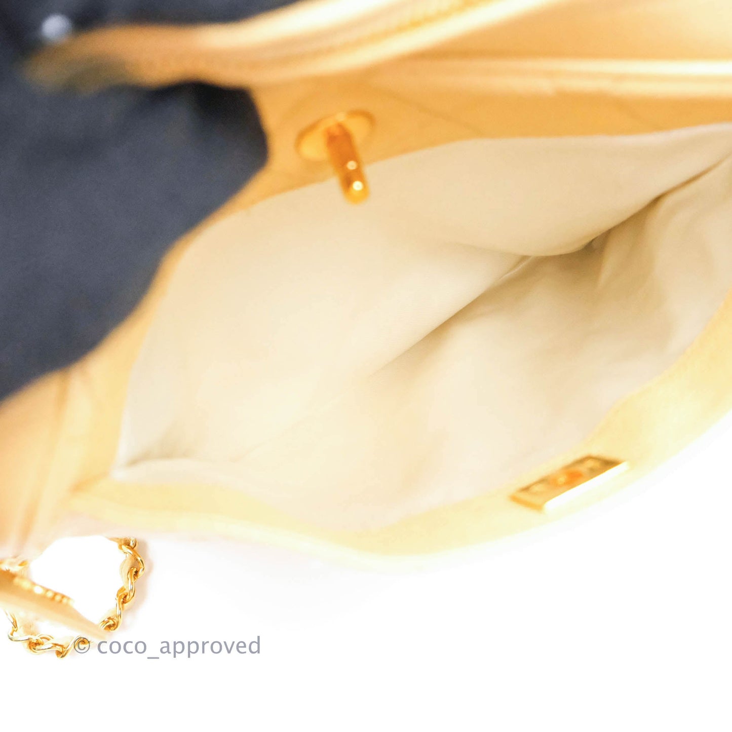 Chanel Vintage CC Large Square Camera Bag Beige Caviar 24K Gold Hardware