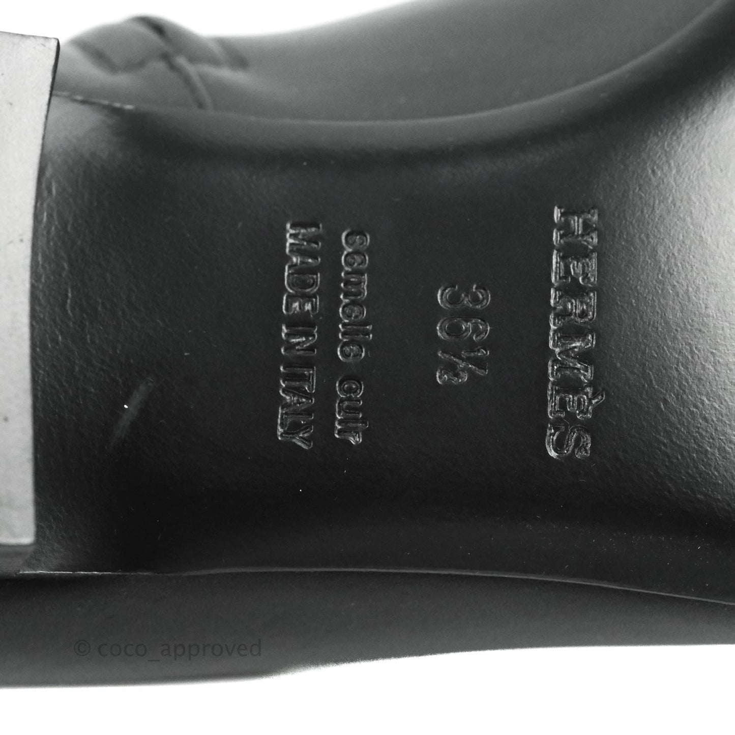 Hermès Black Leather Boots Size 36.5
