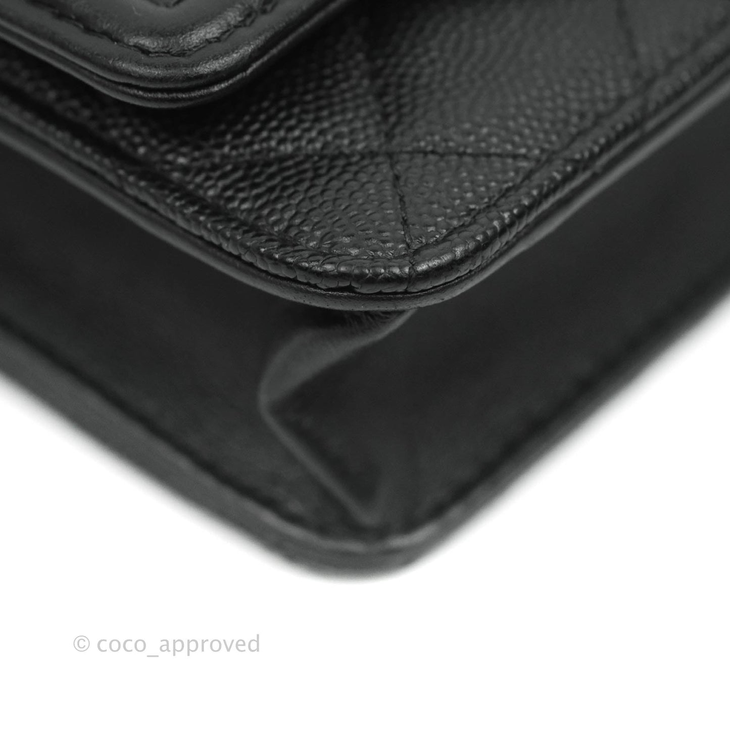 Chanel Filigree Wallet on Chain WOC Black Caviar Gold Hardware