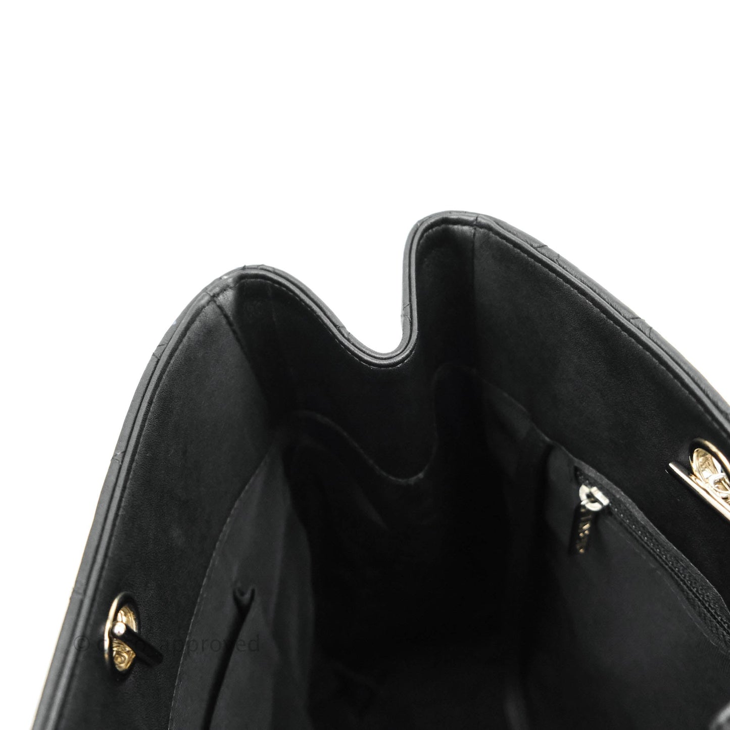 Chanel Quilted Timeless Tote Black Calfskin Silver Hardware