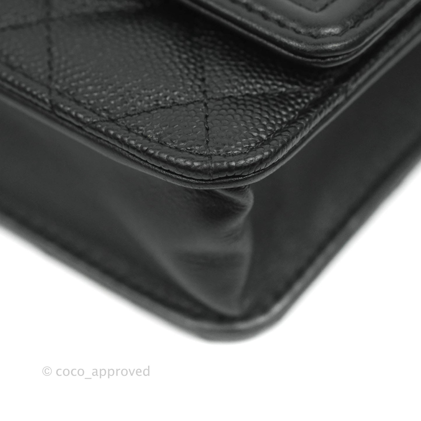 Chanel Filigree Wallet on Chain WOC Black Caviar Gold Hardware