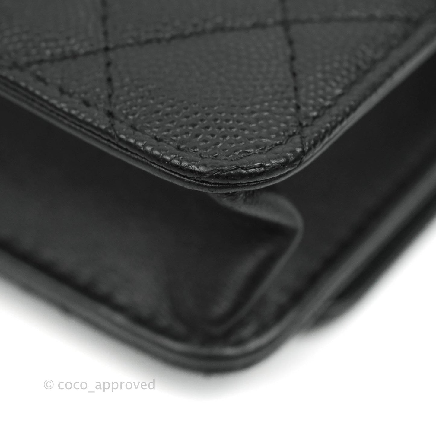 Chanel Filigree Wallet on Chain WOC Black Caviar Gold Hardware