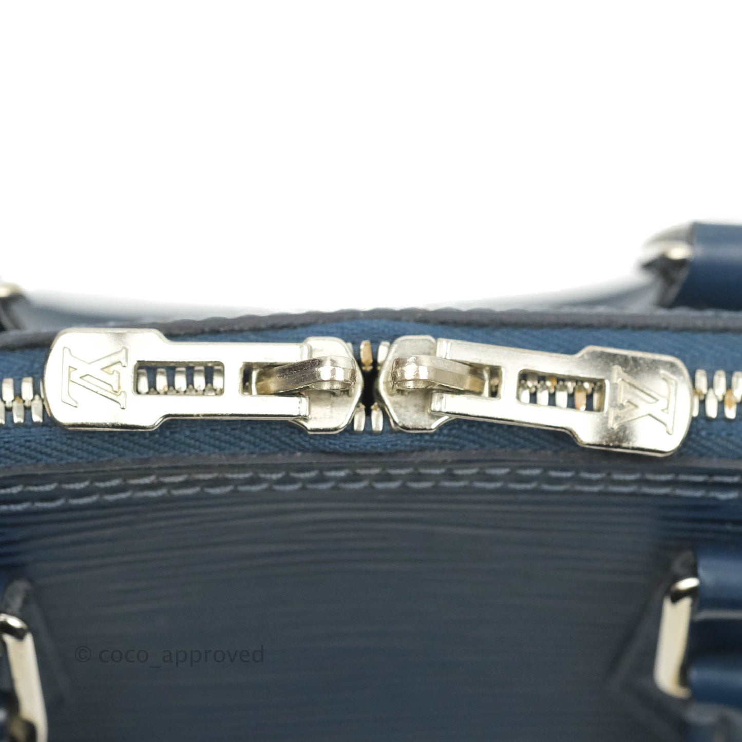 Louis Vuitton Epi Alma BB Navy Silver Hardware