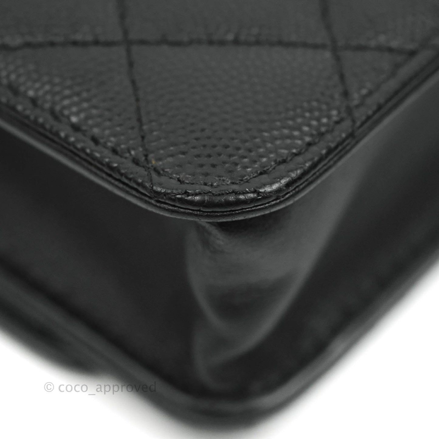 Chanel Filigree Wallet on Chain WOC Black Caviar Gold Hardware