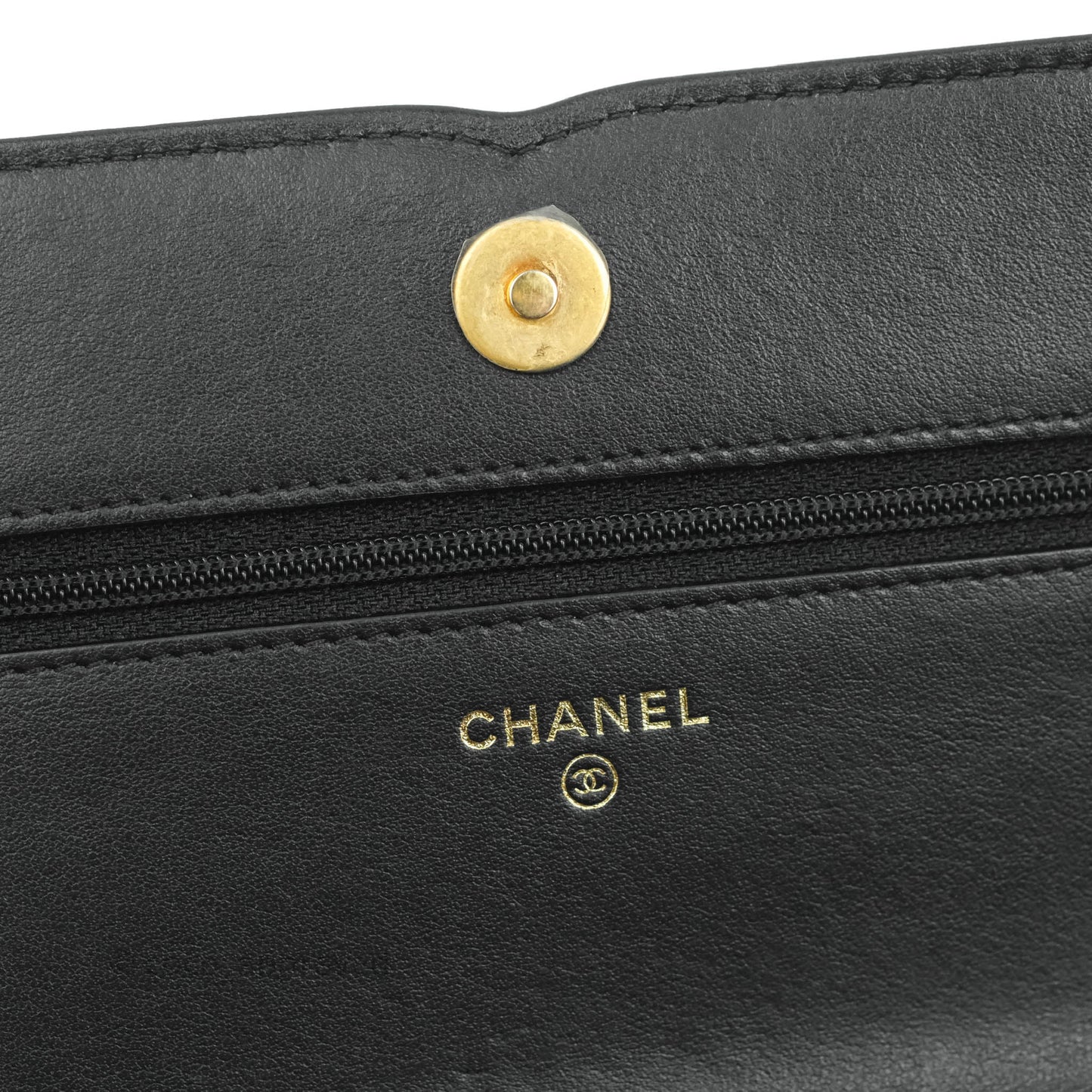 Chanel Filigree Wallet on Chain WOC Black Caviar Gold Hardware