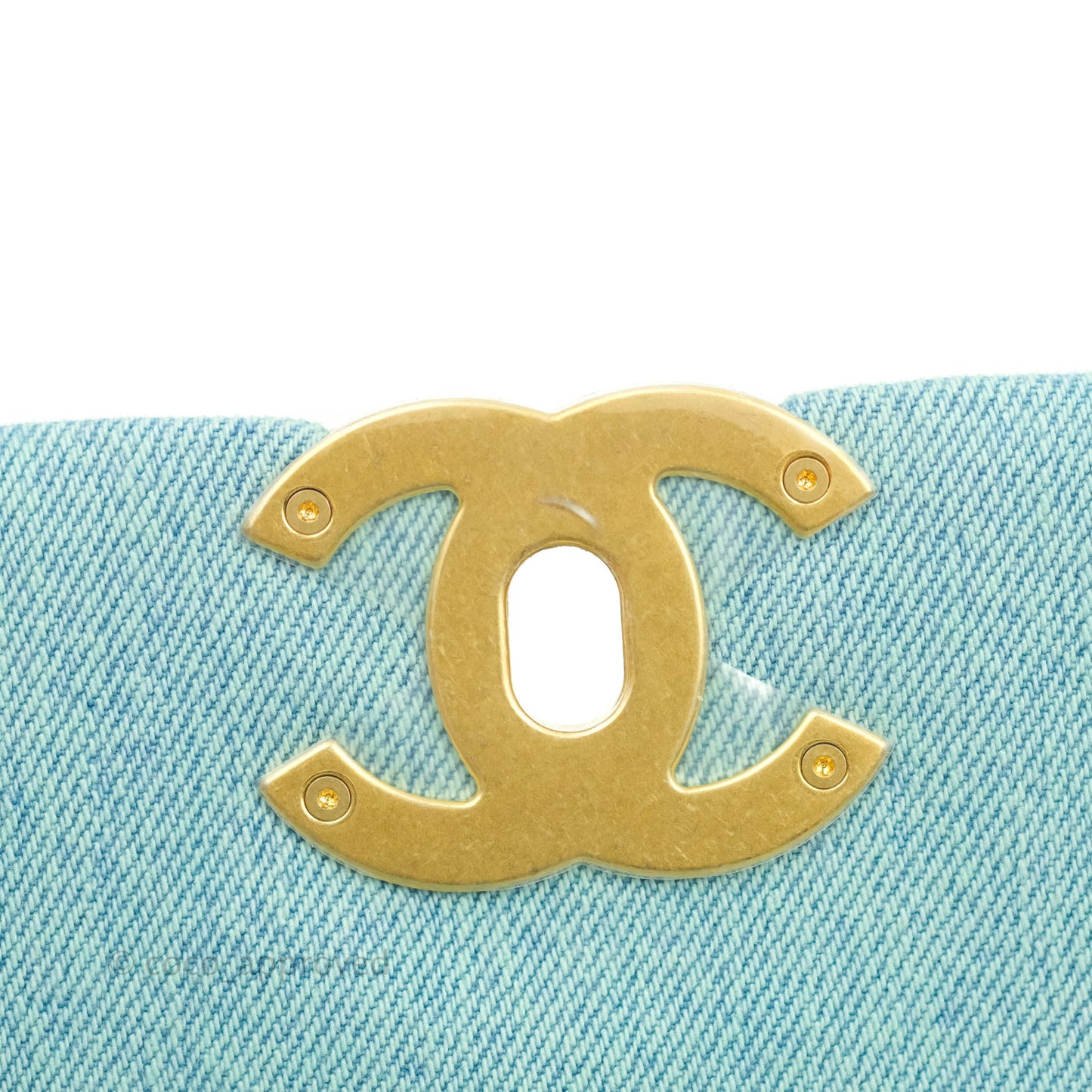 Chanel 19 Small Blue Denim Mixed Hardware