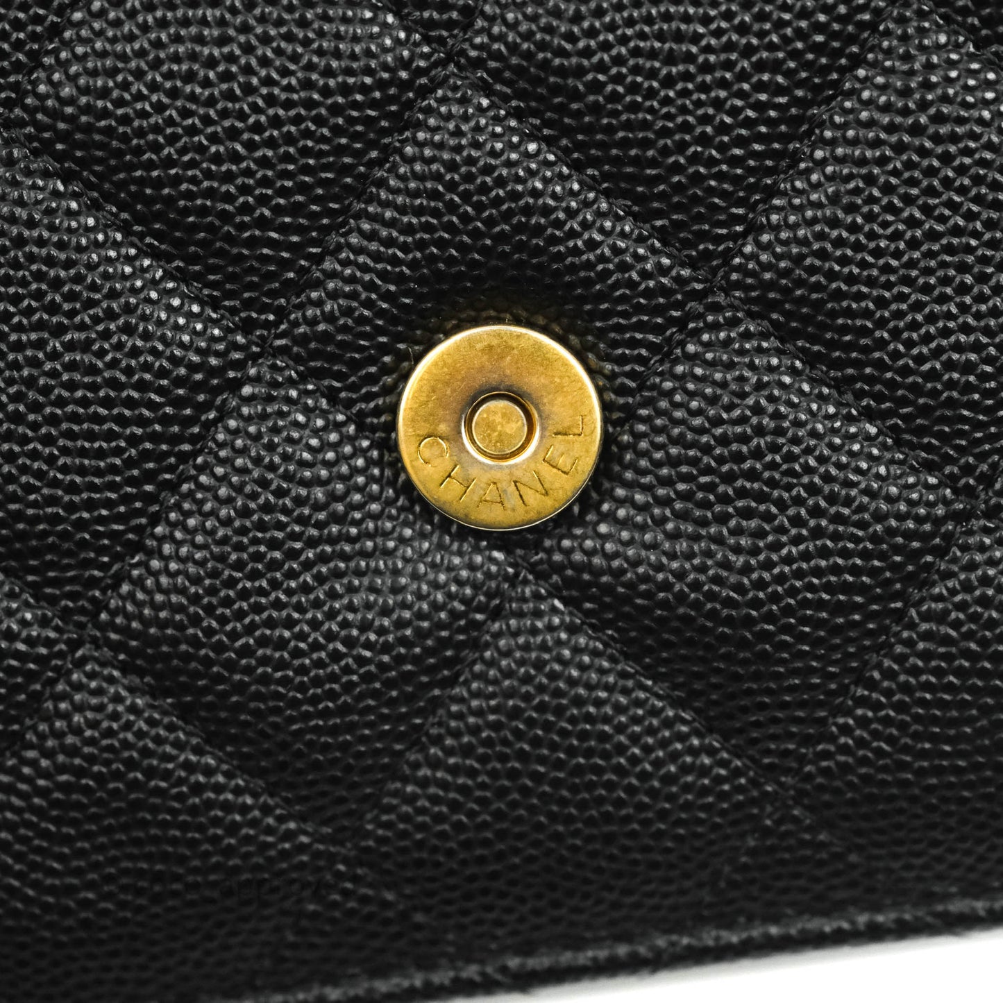 Chanel Filigree Wallet on Chain WOC Black Caviar Gold Hardware