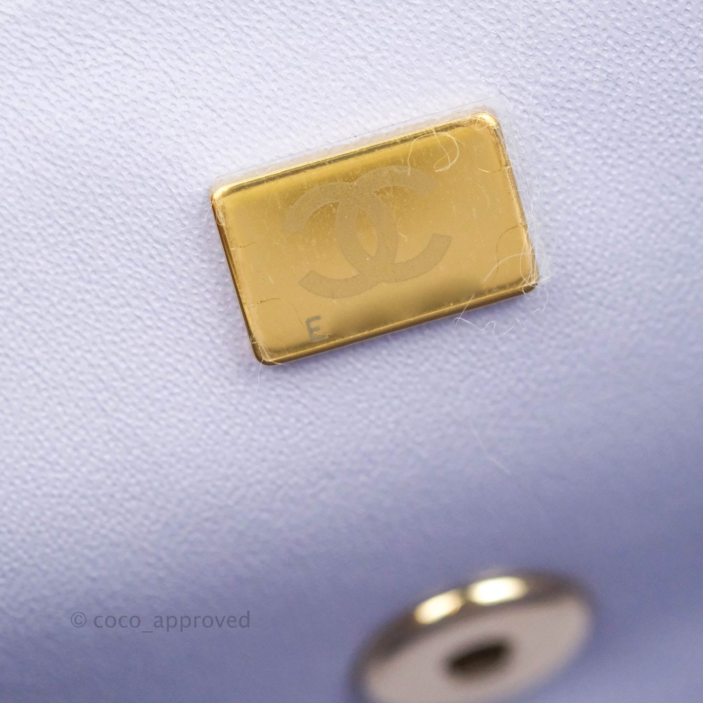Chanel Top Handle Mini Rectangular Flap Bag Lilac Lambskin Aged Gold Hardware 21K