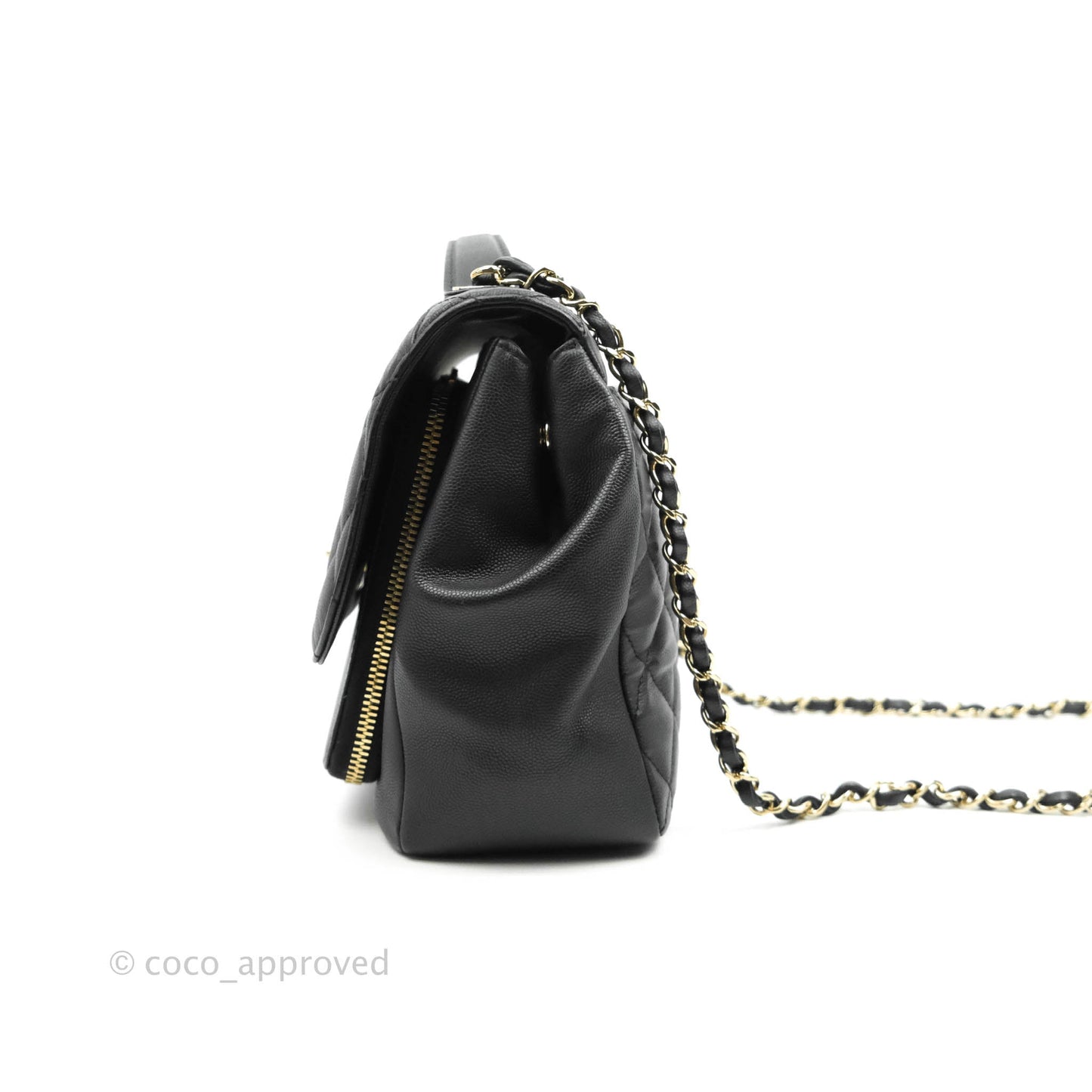 Chanel Quilted Large Business Affinity Flap Black Caviar Gold Hardware