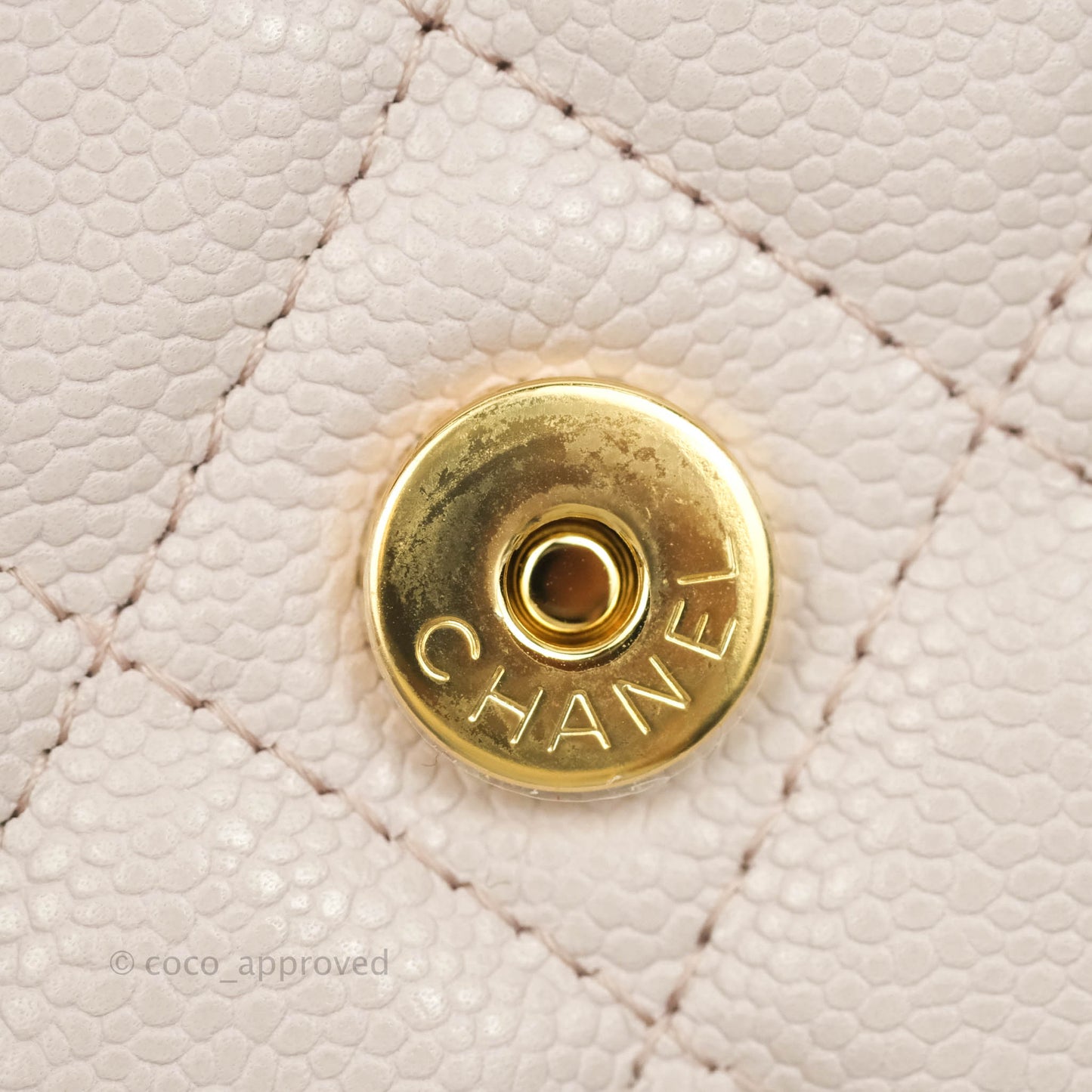 Chanel Quilted WOC Lilac Caviar CC Coco Chain Gold Hardware