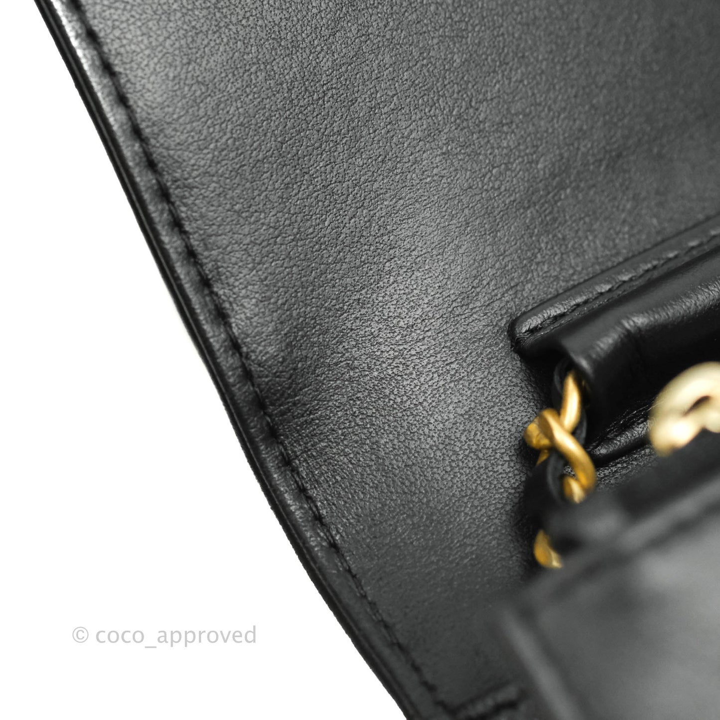 Chanel Filigree Wallet on Chain WOC Black Caviar Gold Hardware