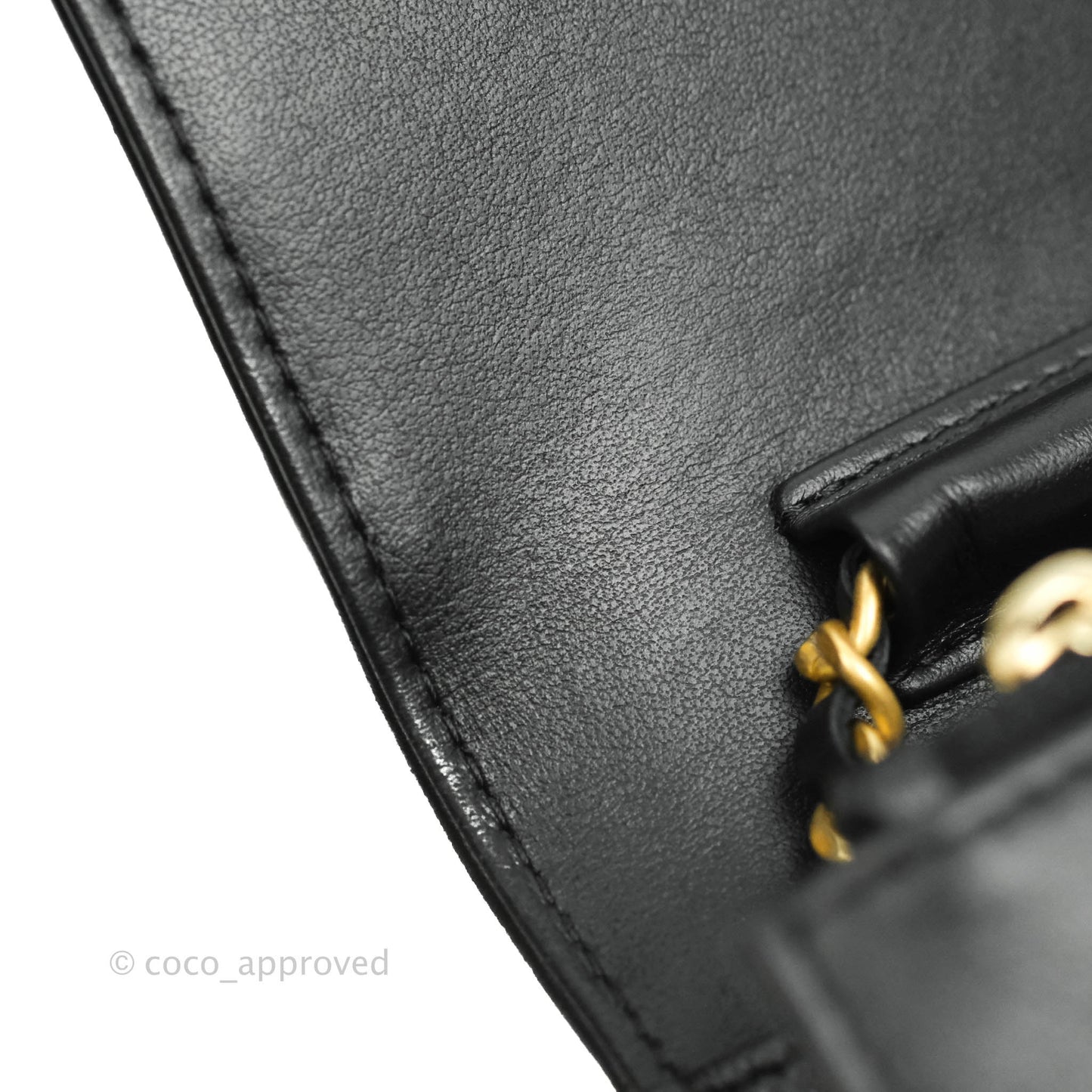 Chanel Filigree Wallet on Chain WOC Black Caviar Gold Hardware