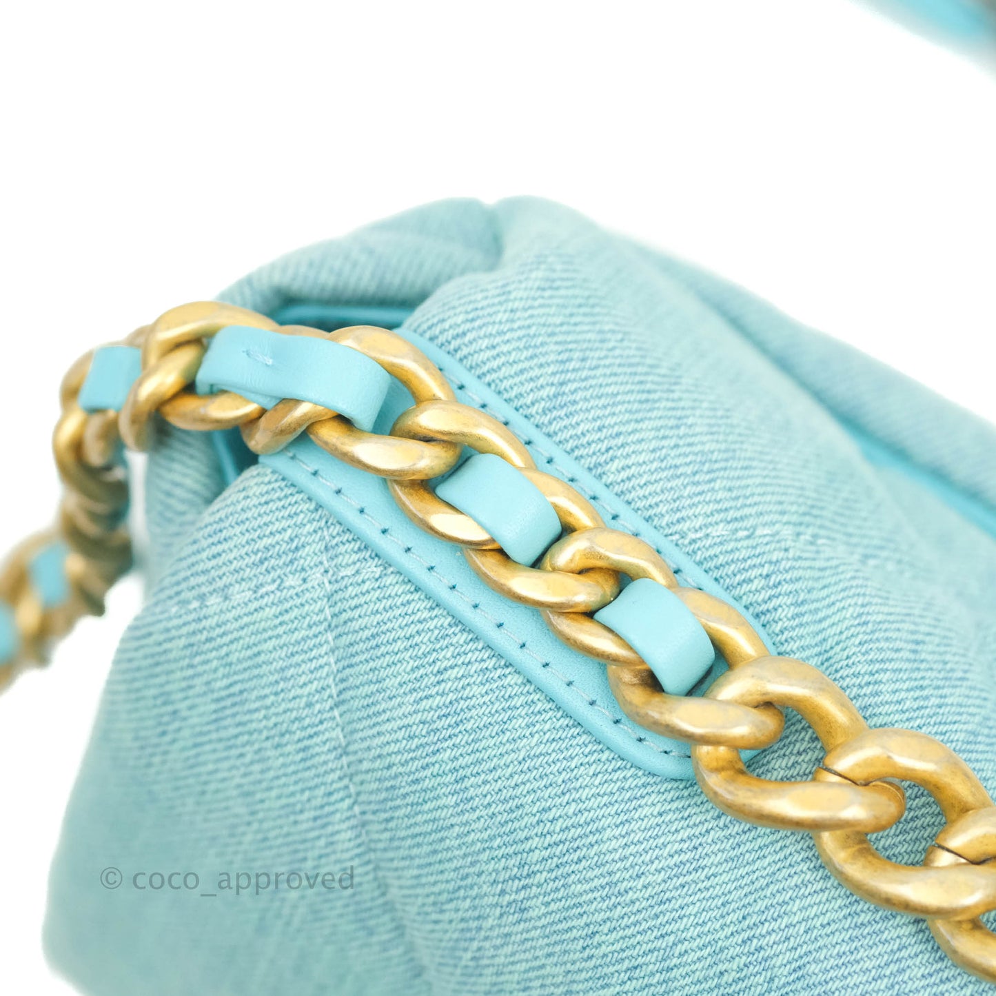 Chanel 19 Small Blue Denim Mixed Hardware