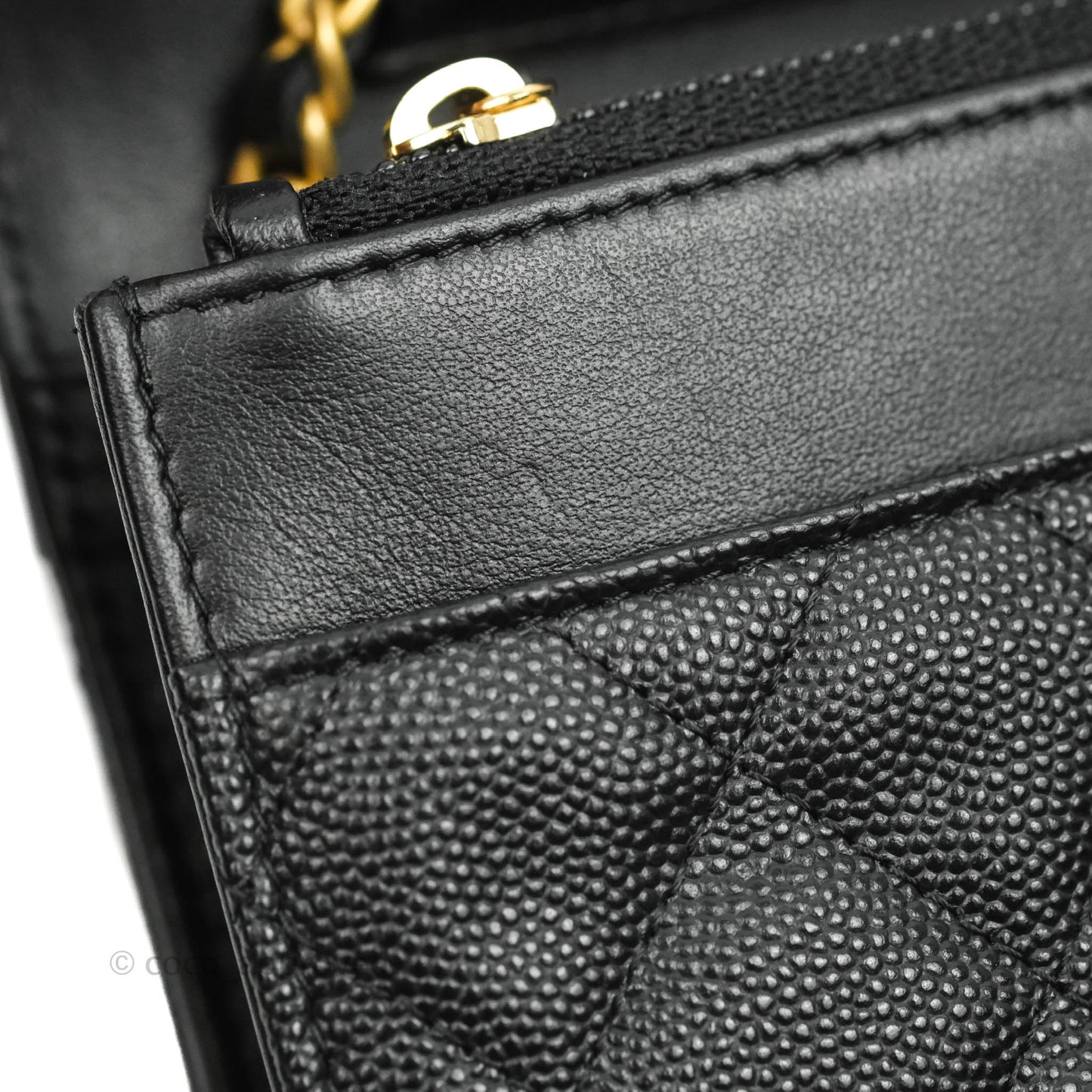 Chanel Filigree Wallet on Chain WOC Black Caviar Gold Hardware