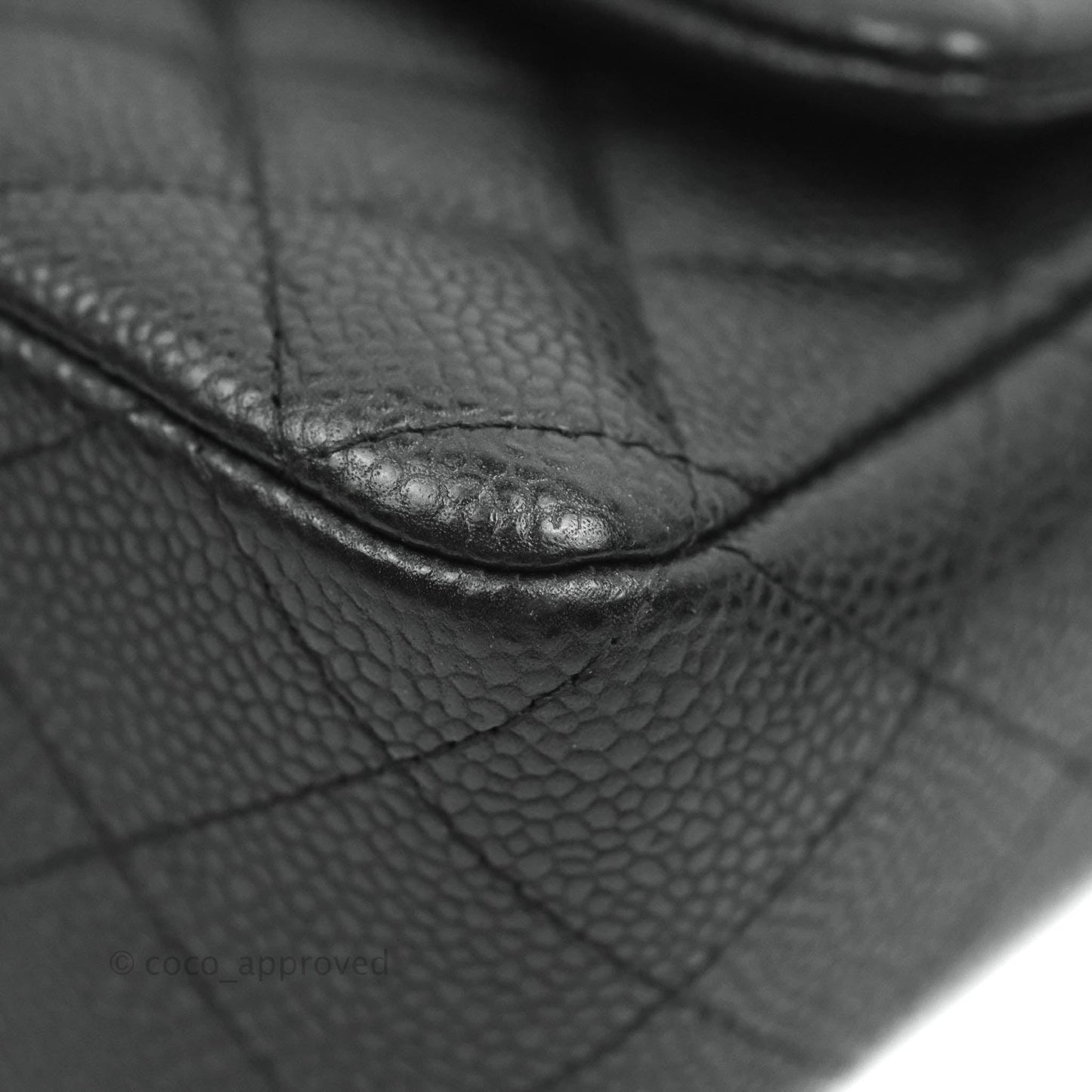 Chanel Quilted Mini Rectangular Black Caviar Gold Hardware