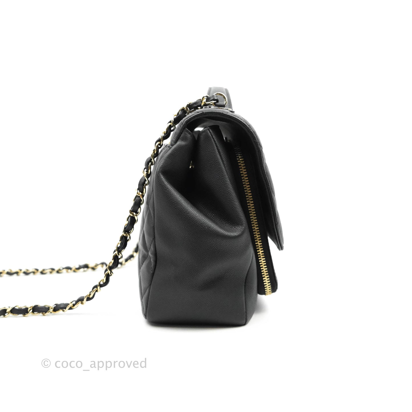 Chanel Quilted Large Business Affinity Flap Black Caviar Gold Hardware