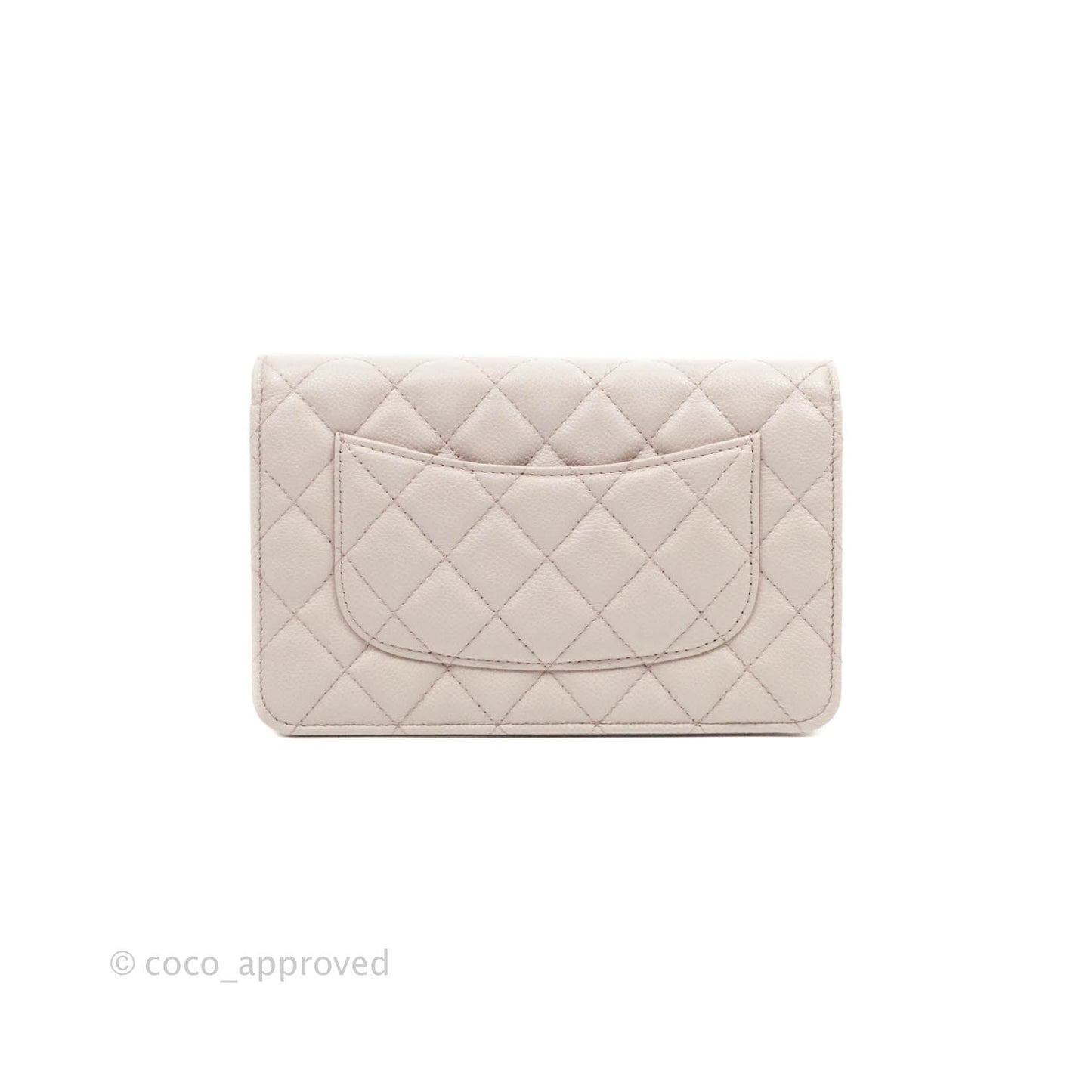 Chanel Quilted WOC Lilac Caviar CC Coco Chain Gold Hardware