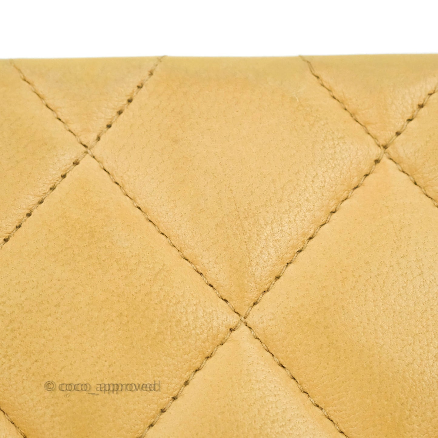 Chanel Small Vintage Quilted Classic Diana Flap Bag Beige Lambskin 24K Gold Hardware