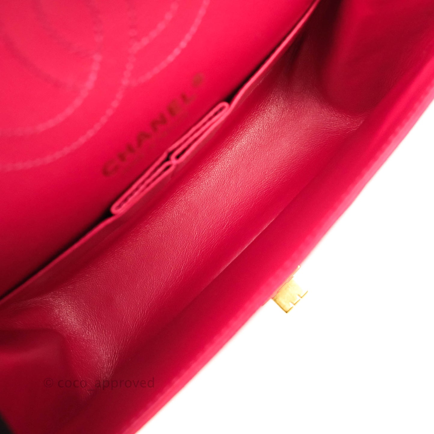 Chanel Reissue 224 Flap Quilted Fuschia Pink Caviar Aged Gold Hardware