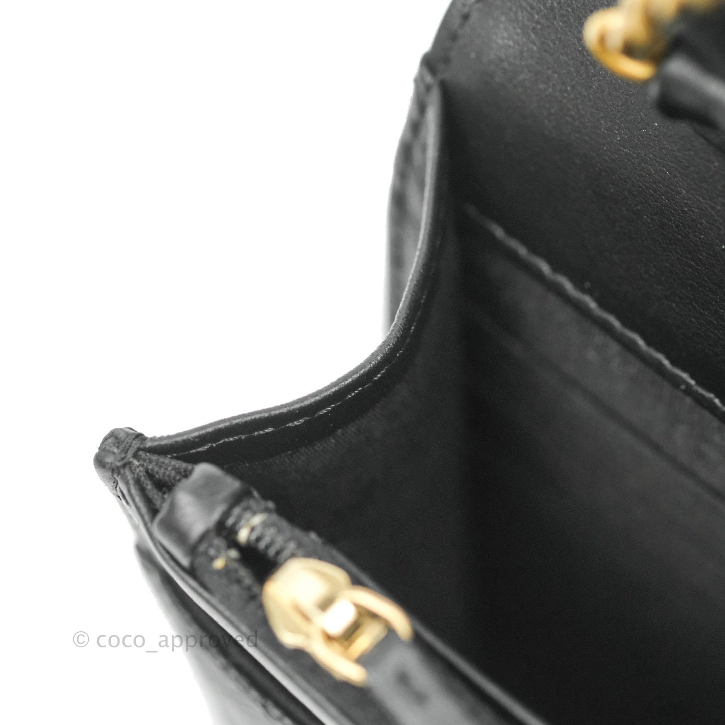 Chanel Filigree Wallet on Chain WOC Black Caviar Gold Hardware