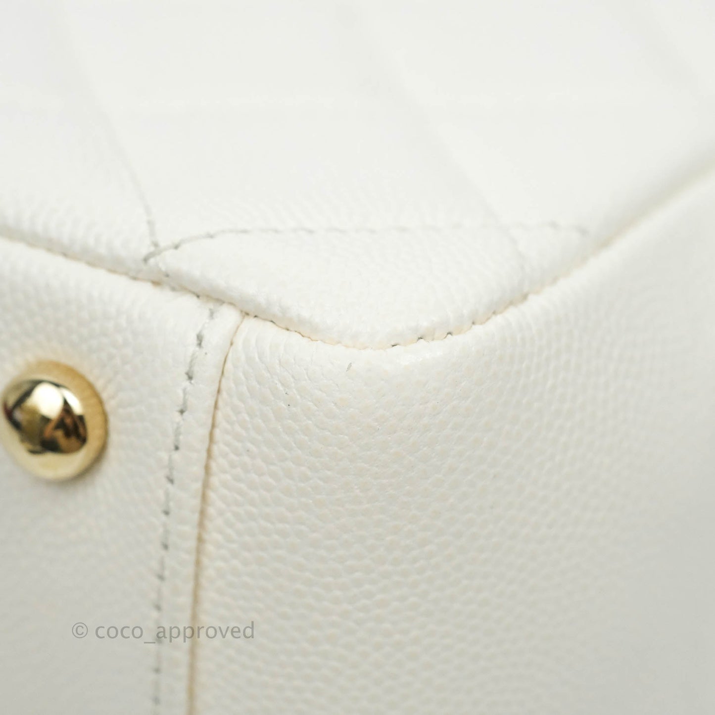 Chanel Quilted Medium Business Affinity Flap White Caviar Gold Hardware