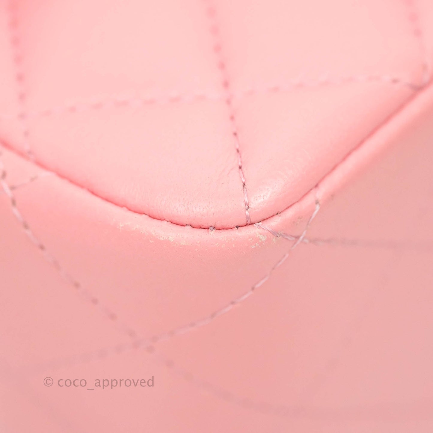 Chanel Quilted Mini Square Pink Lambskin Aged Gold Hardware 19S