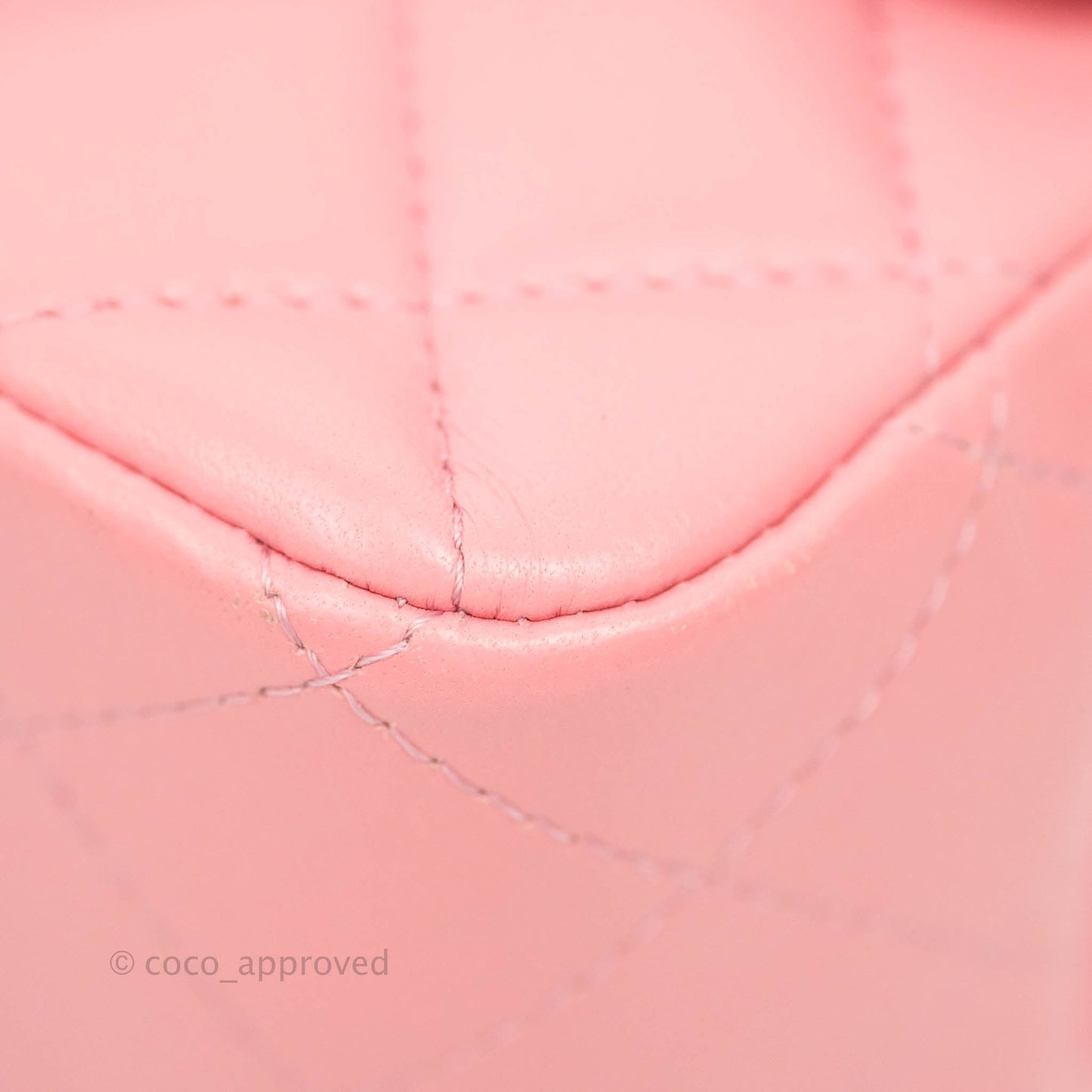 Chanel Quilted Mini Square Pink Lambskin Aged Gold Hardware 19S