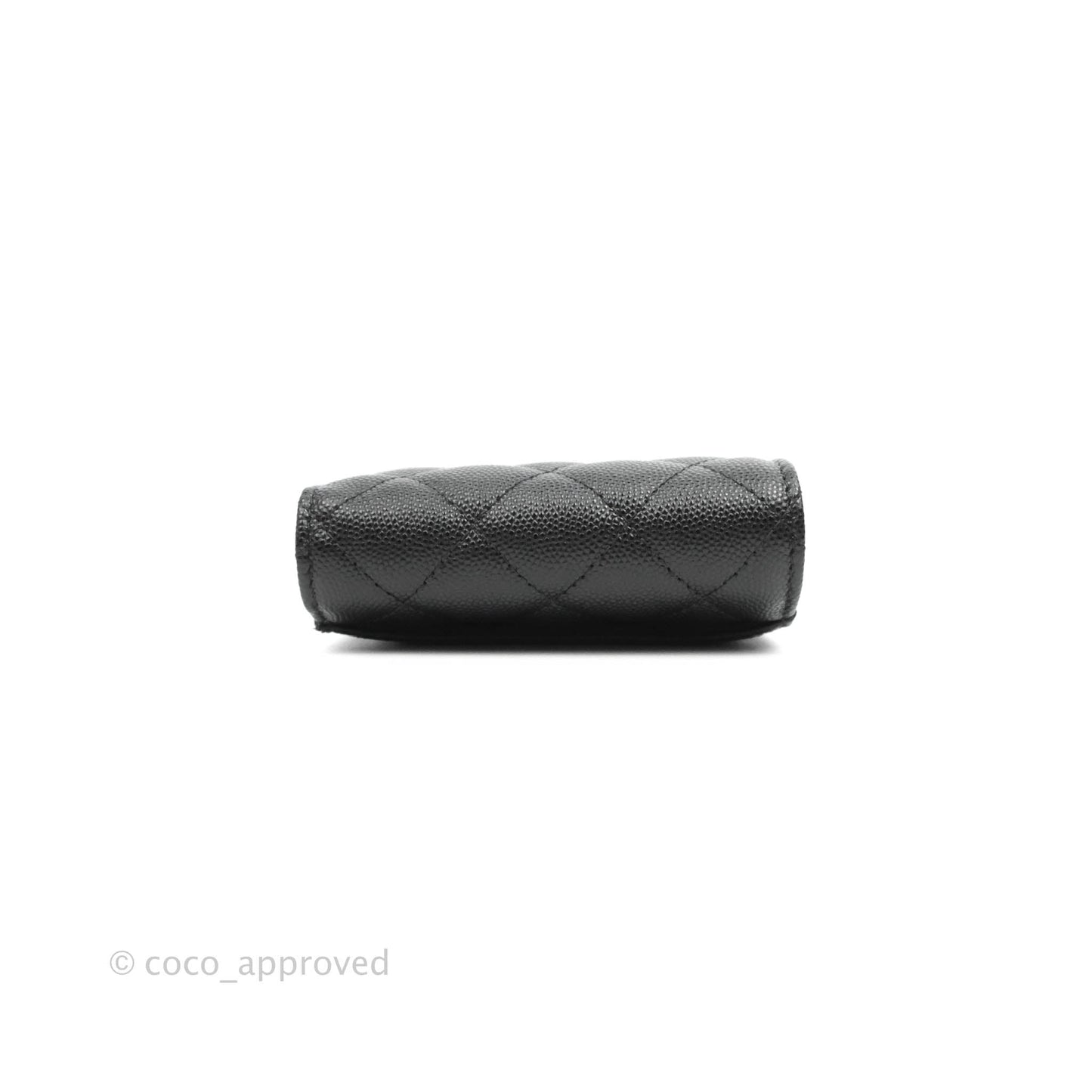 Chanel Classic Flap Wallet Black Caviar Gold Hardware⁣