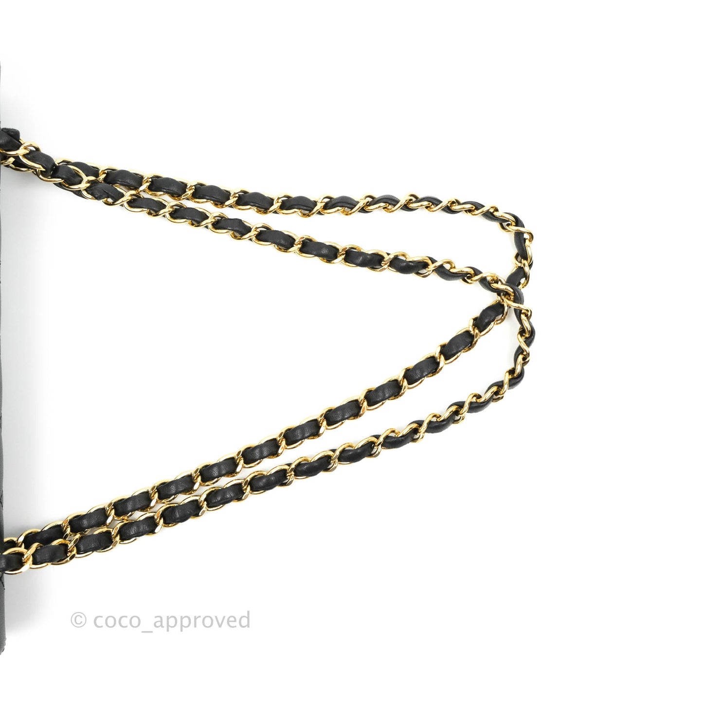 Chanel Classic M/L Medium Double Flap Black Lambskin Gold Hardware