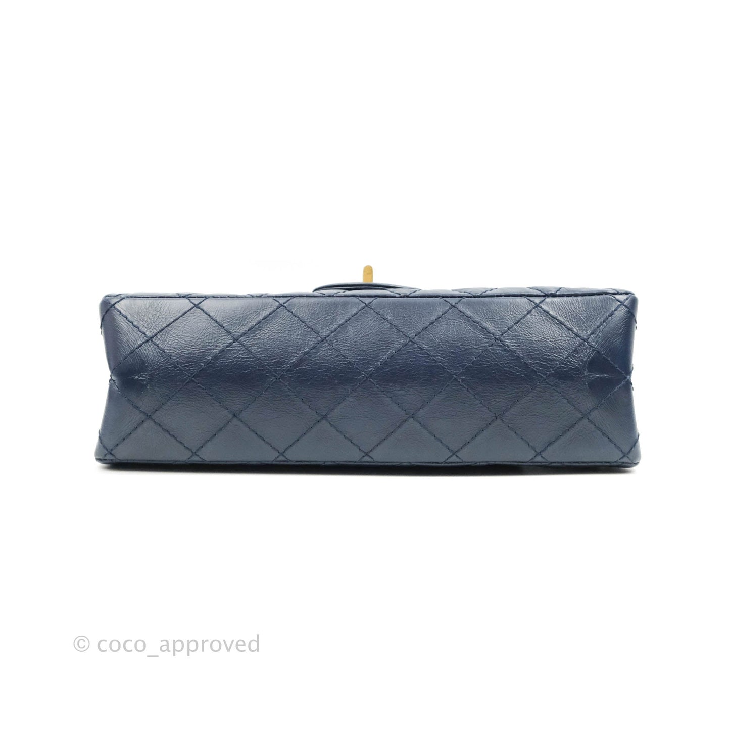 Chanel Reissue Quilted Navy Aged Calfskin Aged Gold Hardware 225
