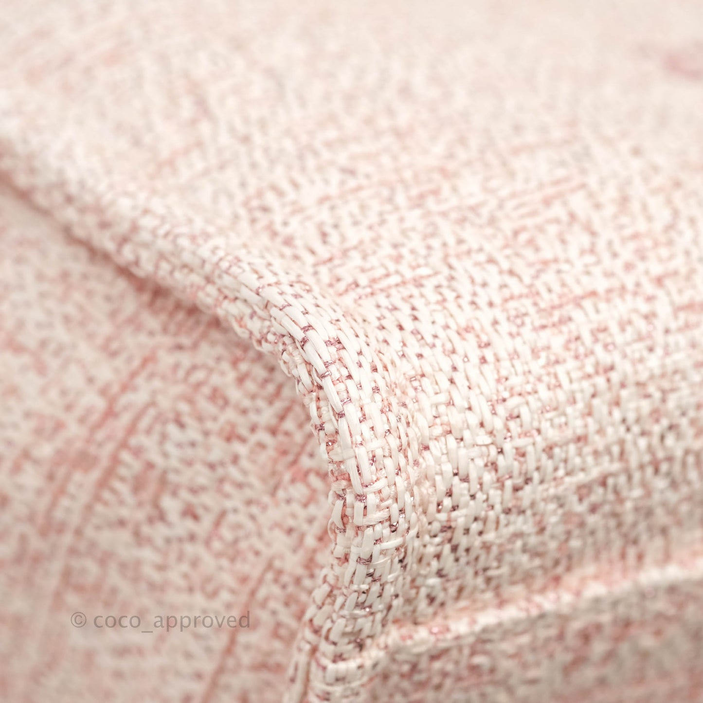 Chanel Large Deauville Pink Canvas Gold Hardware 19C