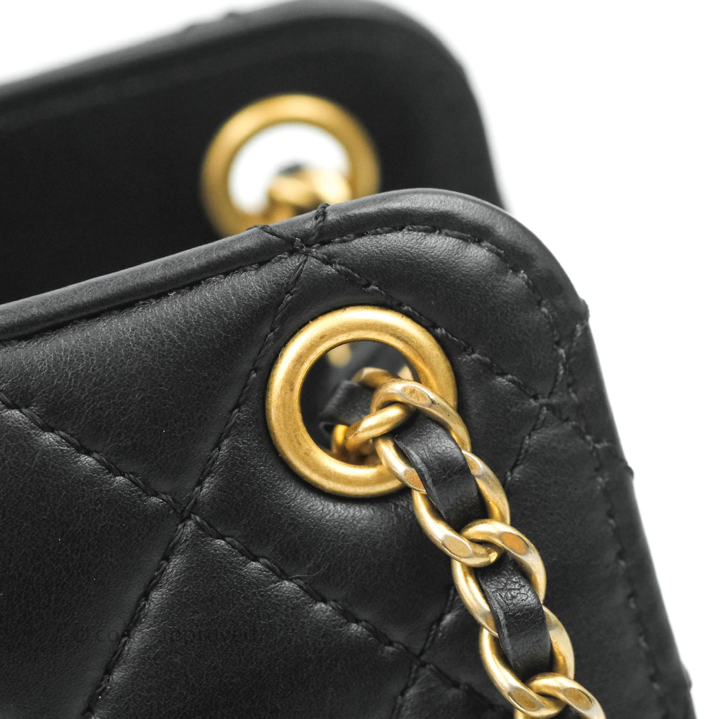 Chanel Small Accordion Tote Bag Black Calfskin Gold Hardware