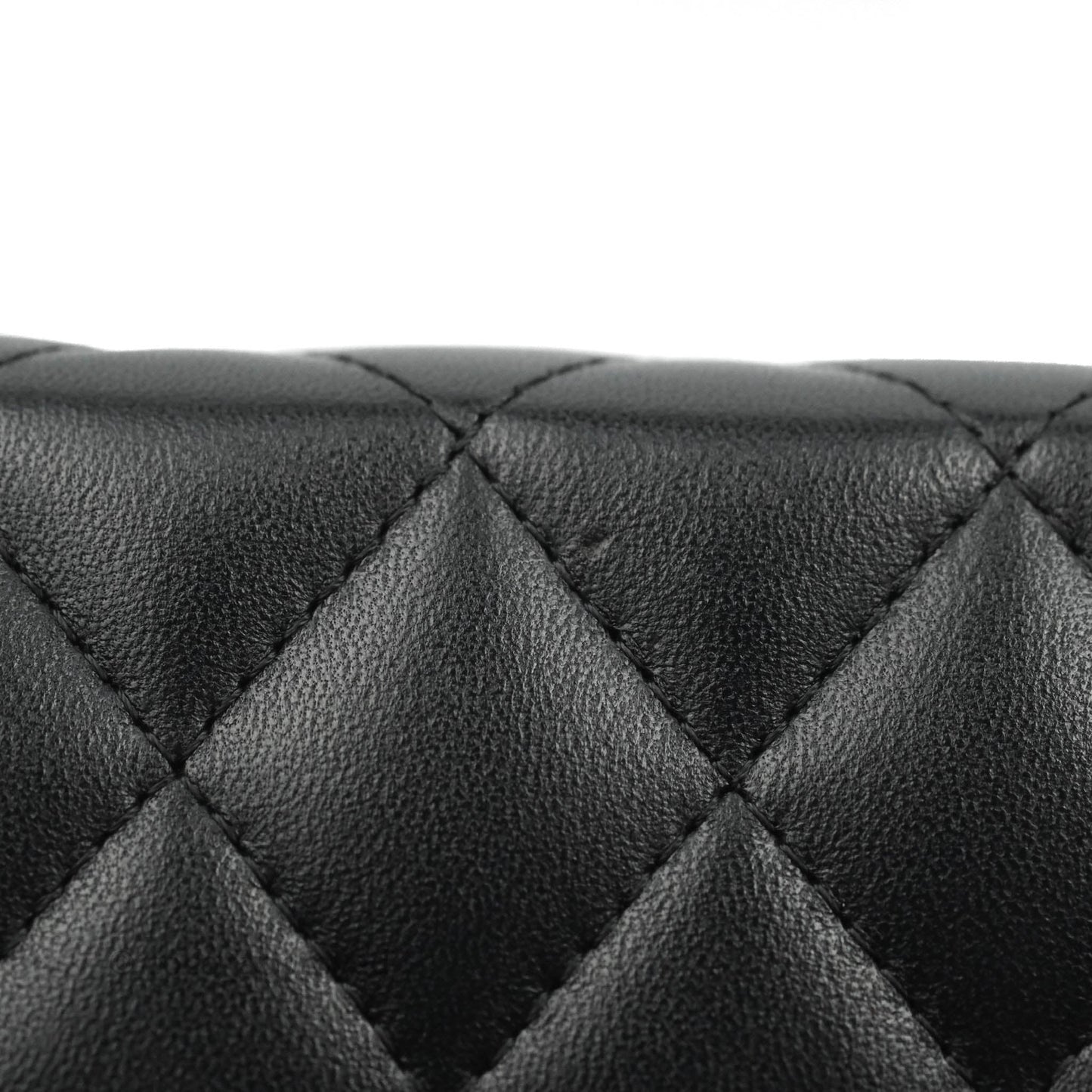 Chanel Quilted Boy Wallet on Chain WOC Black Lambskin Gold Hardware