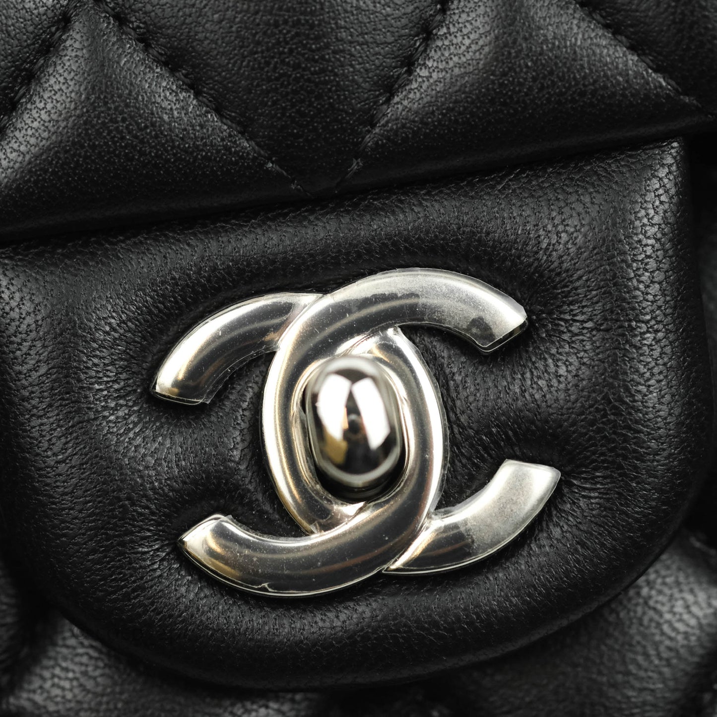Chanel Small S/M Classic Flap Black Lambskin Silver Hardware